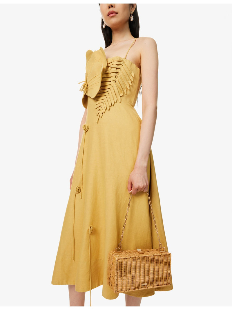 Cult Gaia The Backgammon Rattan Clutch Bag outlook