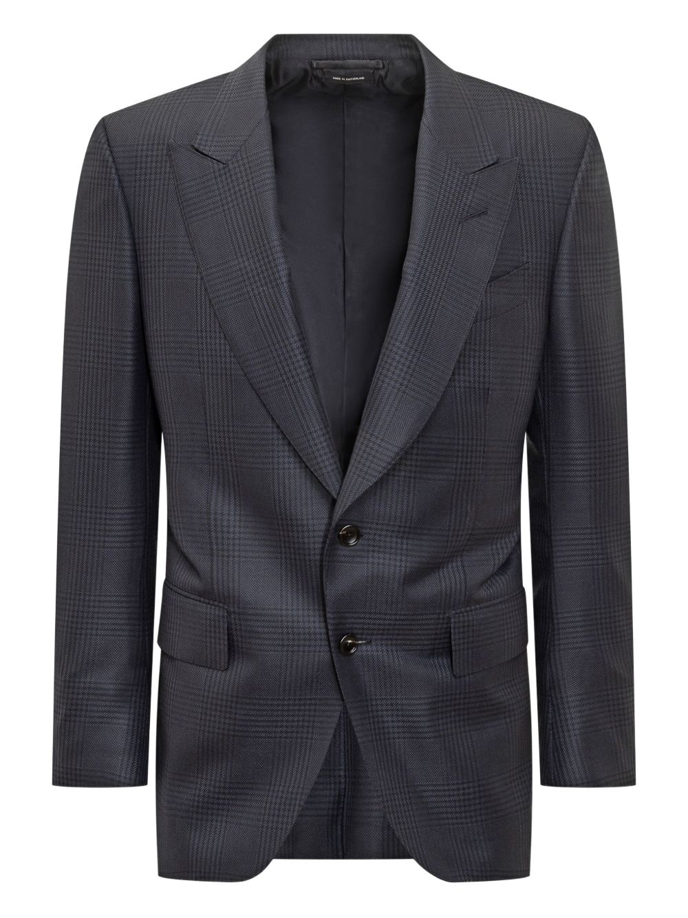 checked two-button jacket - 1