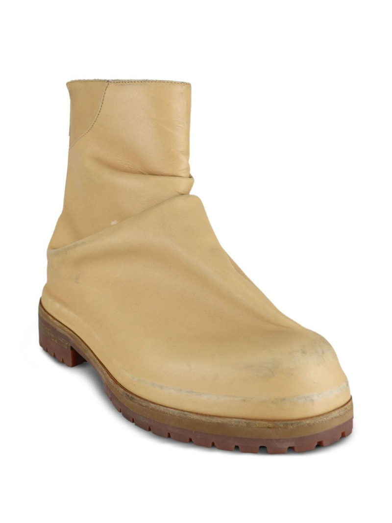 424 MARATHON leather zip boots outlook