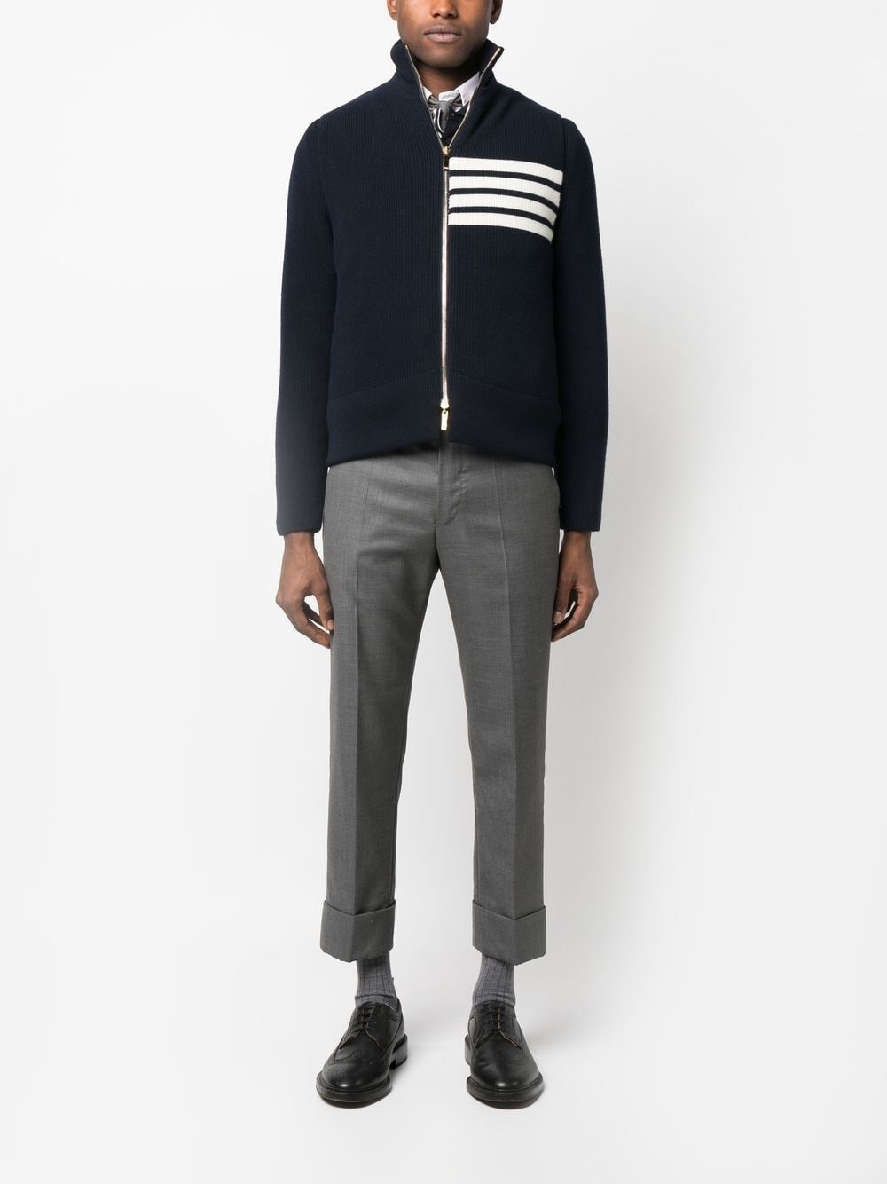 stripe-detail padded jacket - 6
