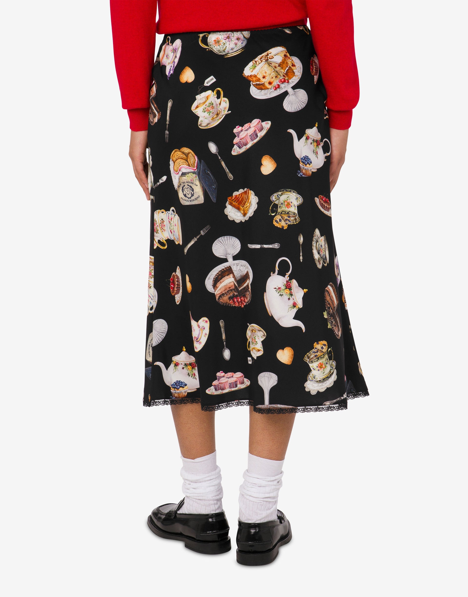 PRINTED SILK SATIN SKIRT - 3