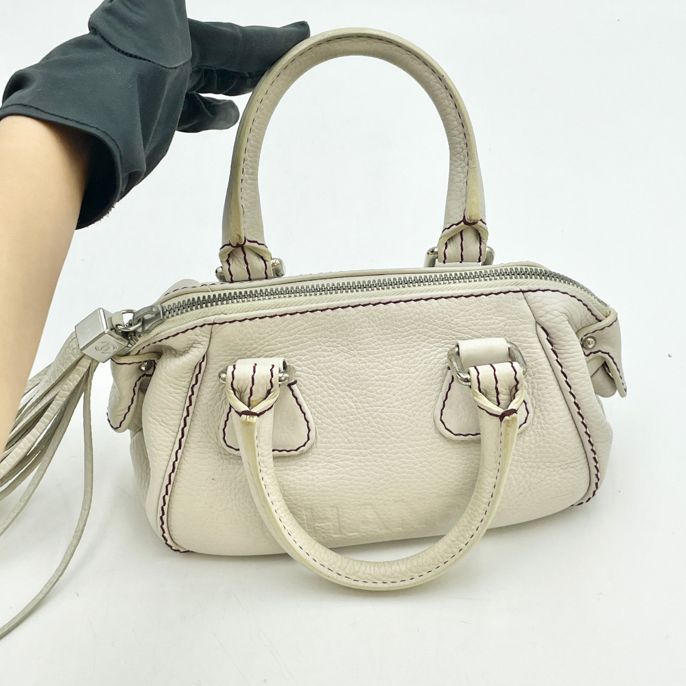 Chanel No. 8 Ivory Bowling Tassel Tote Bag - 7