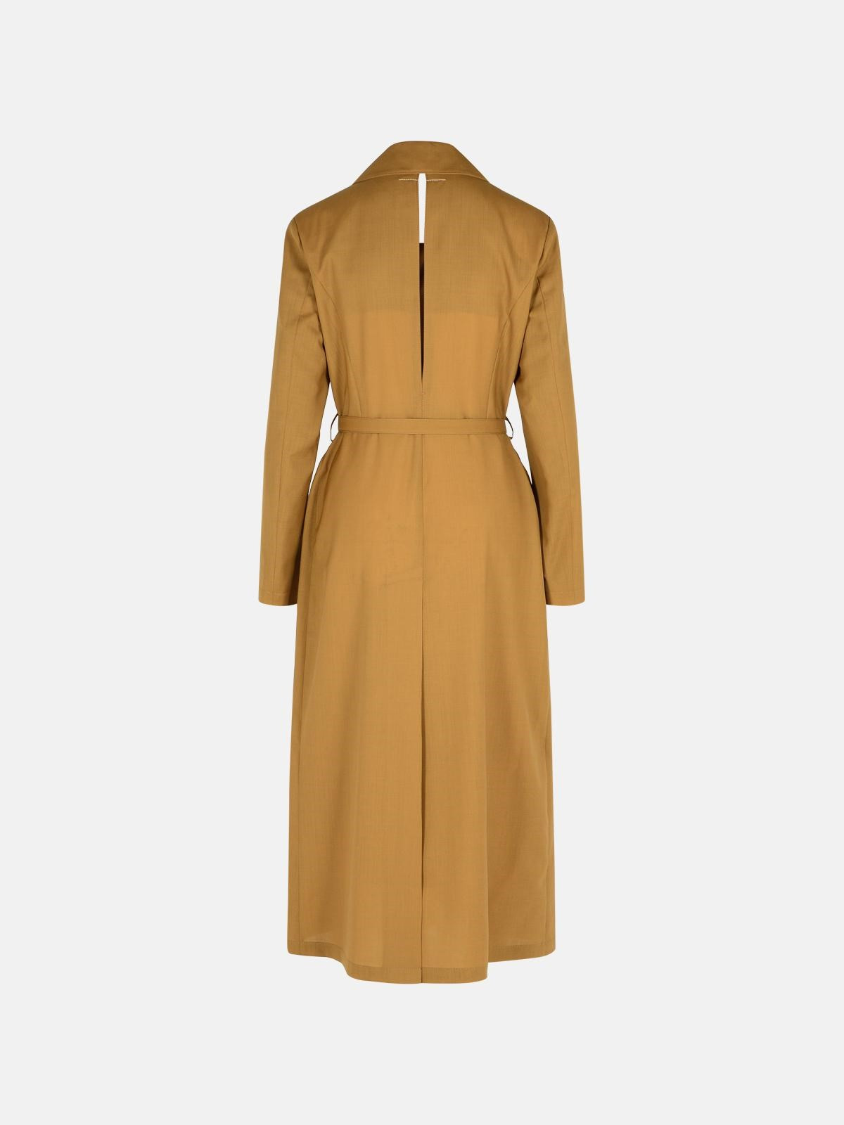BEIGE WOOL TRENCH COAT - 3
