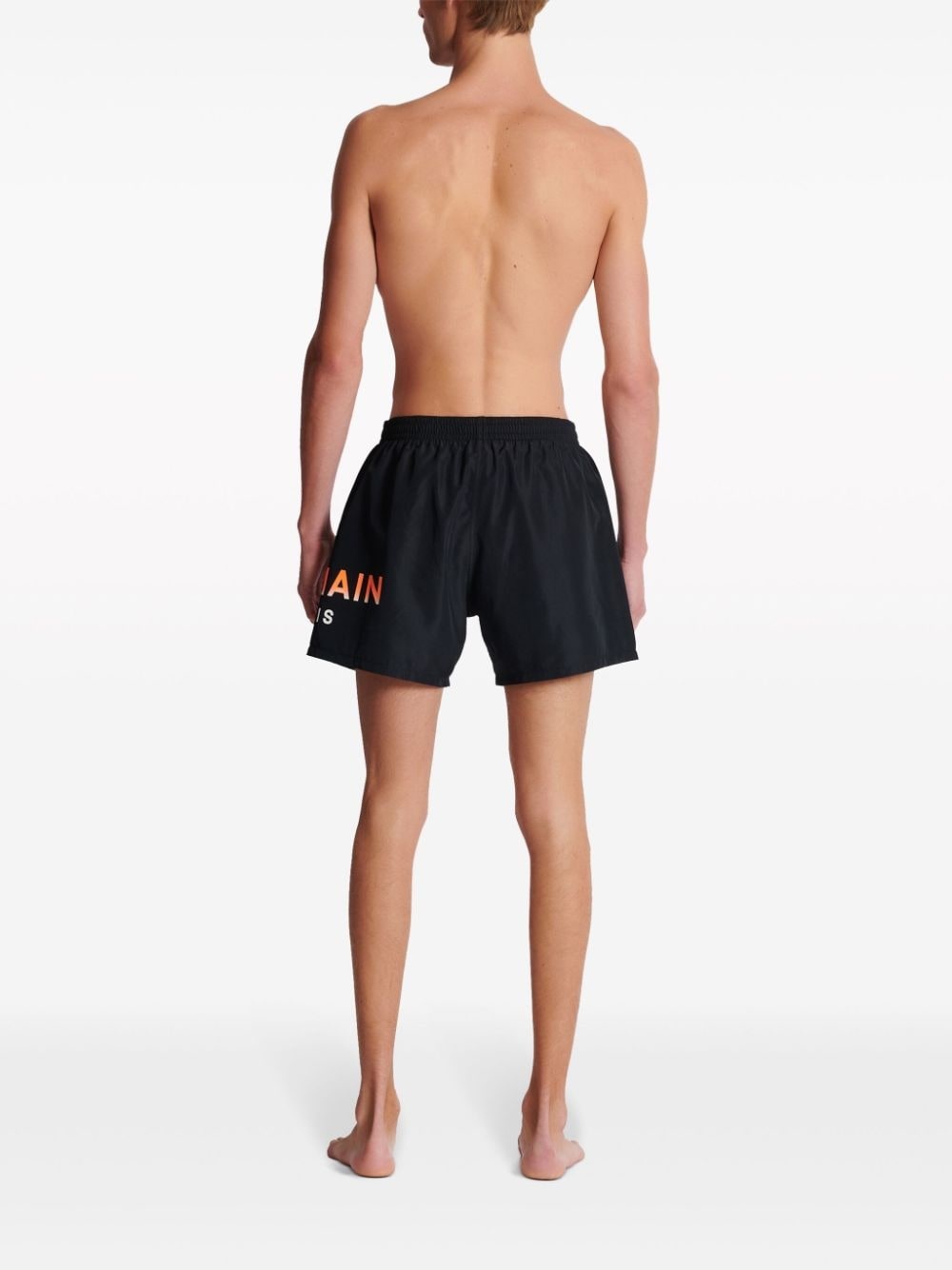 logo-print drawstring swim shorts - 4