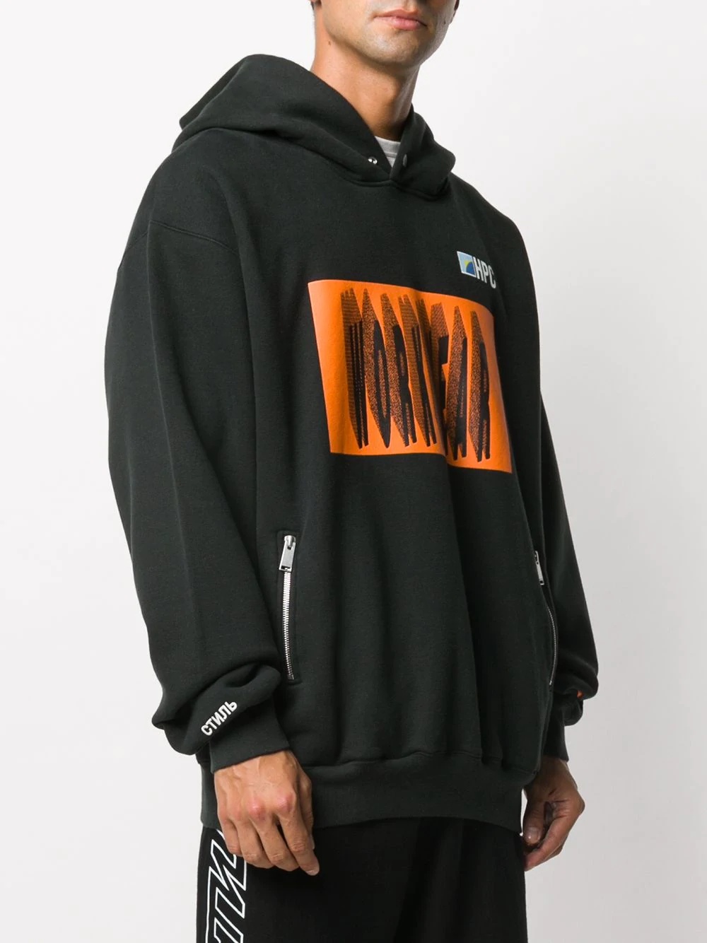 logo print hoodie - 3