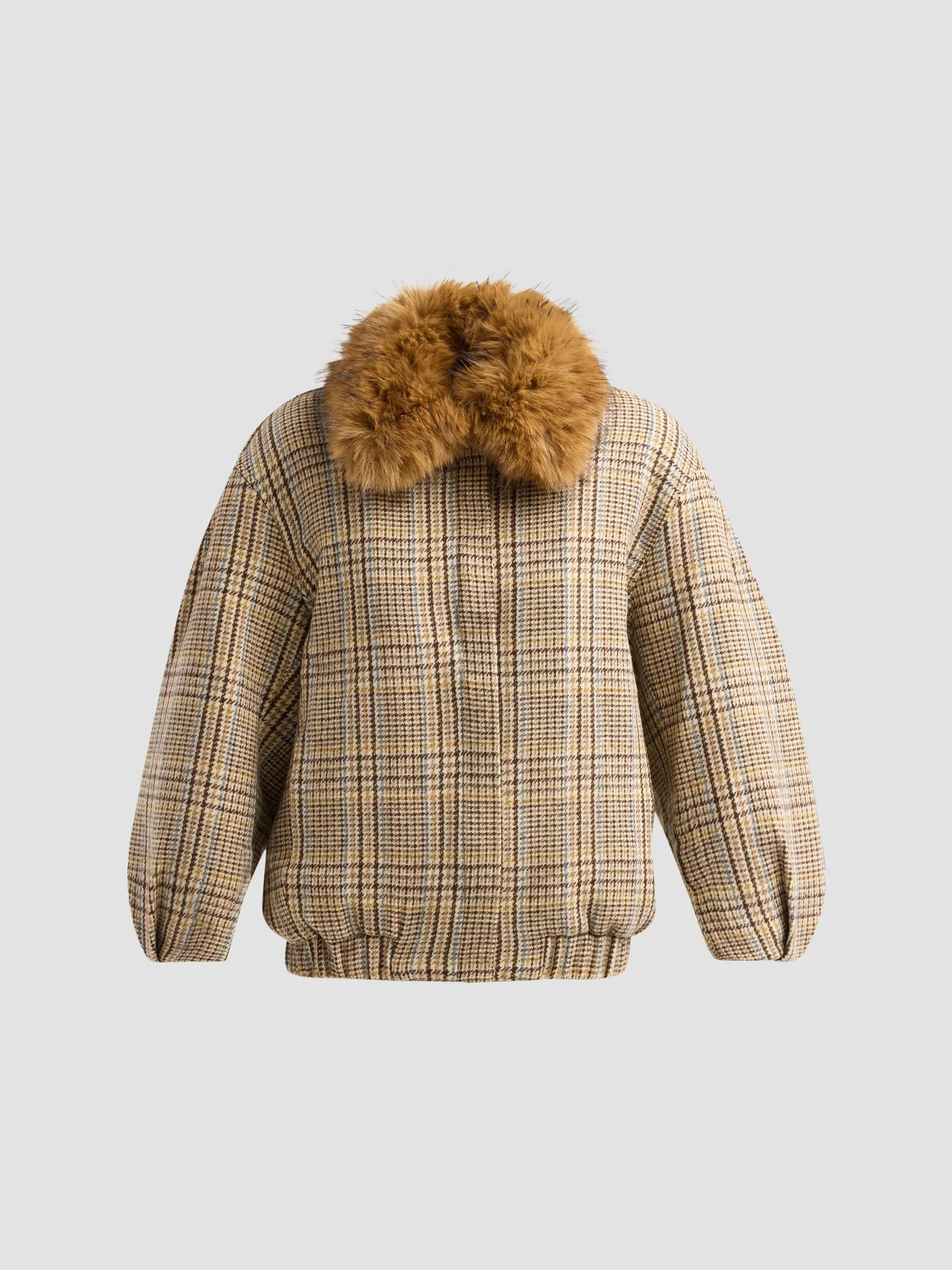 Women's Savannah Tweed Faux Fur Collar Jacket - Multi - 1