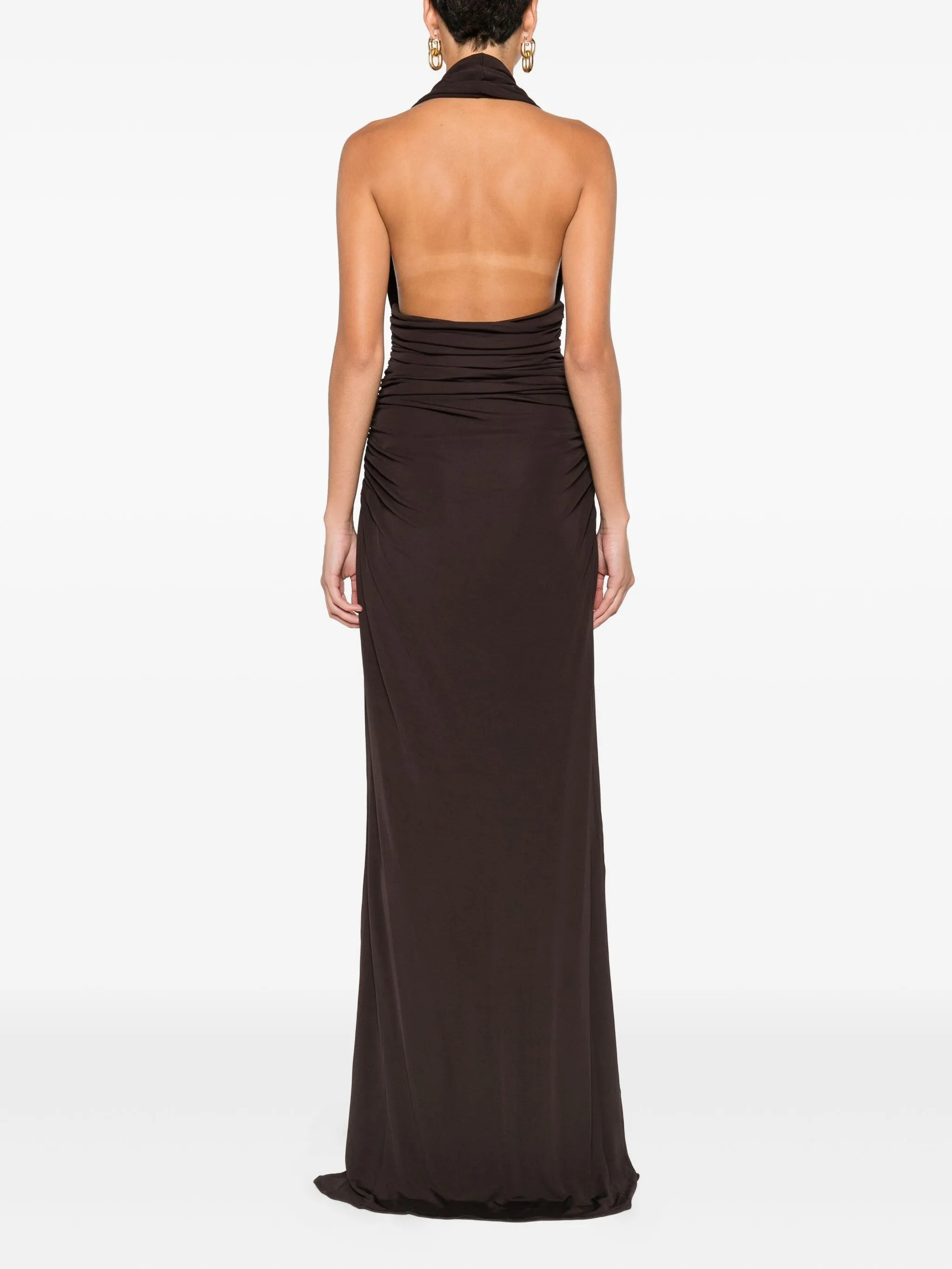 draped cut-out maxi dress - 4