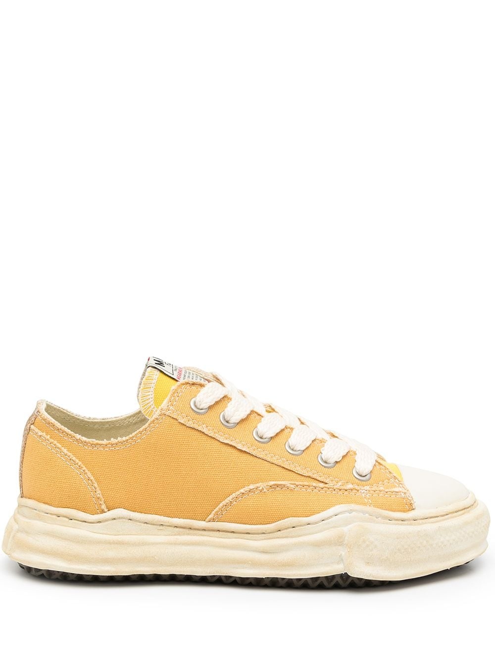 logo-patch lace-up sneakers - 1