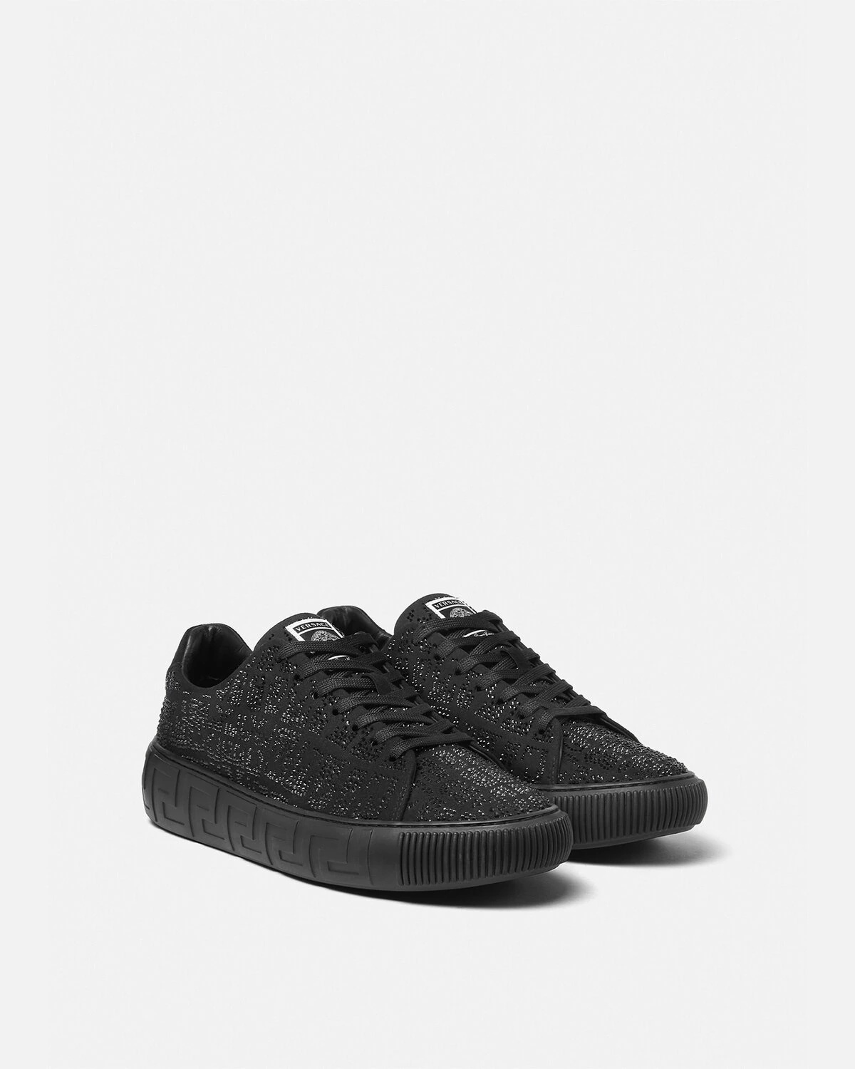 Crystal Croc-Effect Greca Trainers - 2