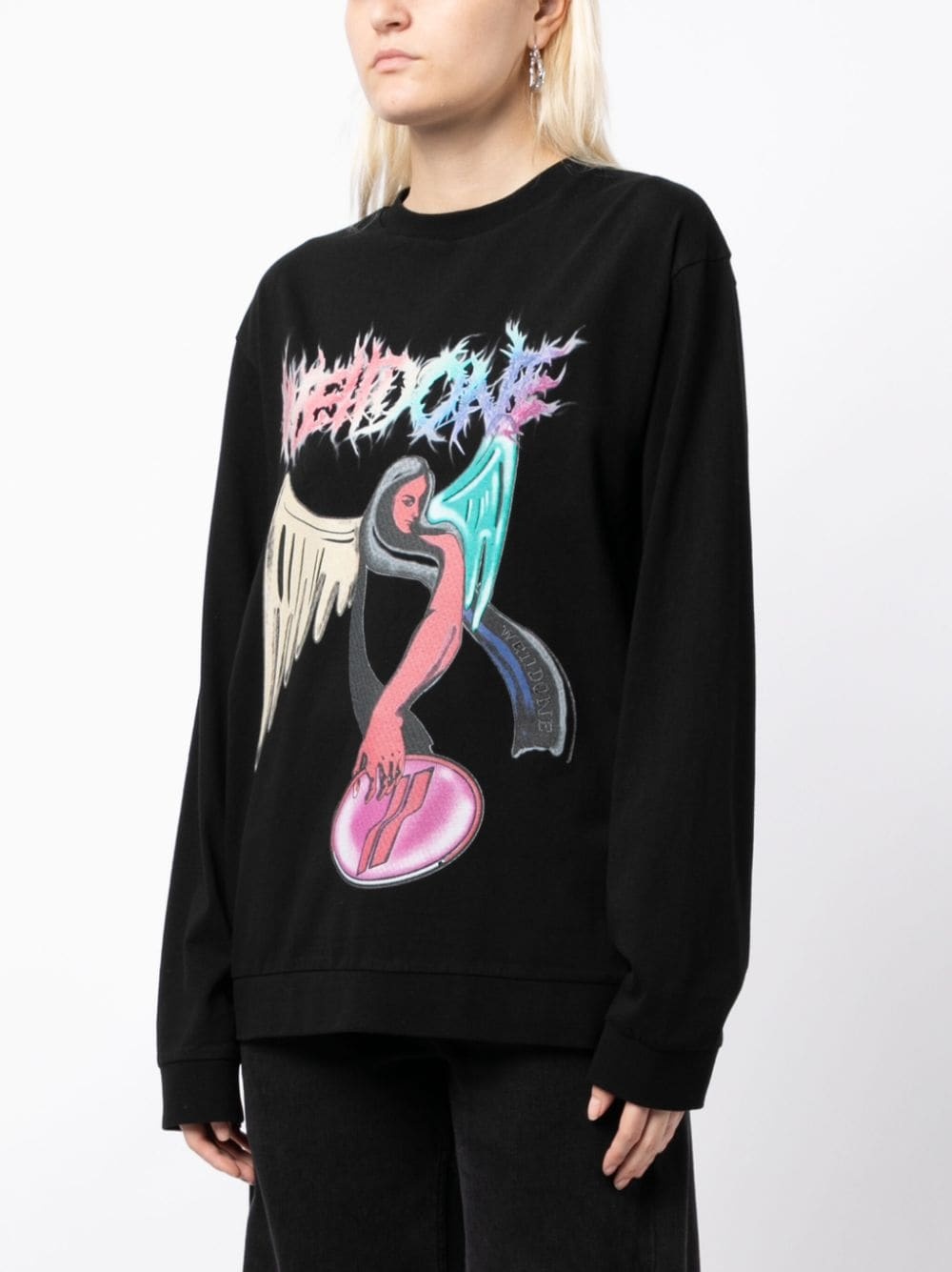 graphic-print cotton sweatshirt - 3