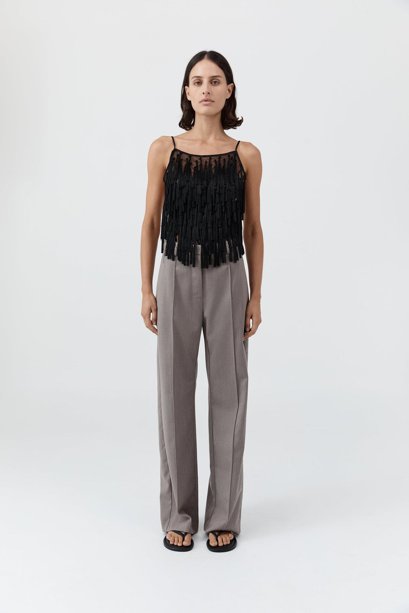 Tassel Tie Top - Black 1