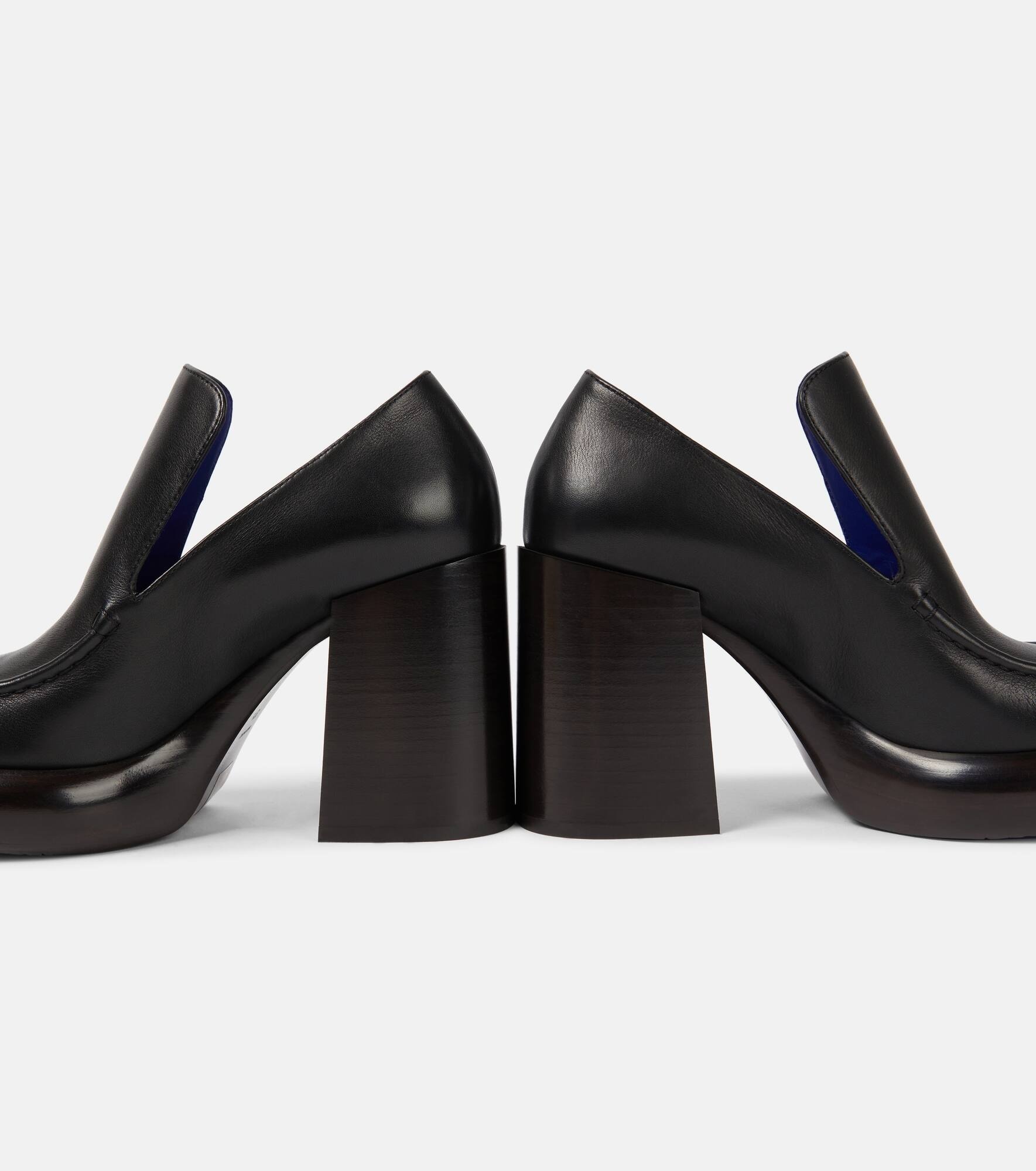 Leather loafer pumps - 6
