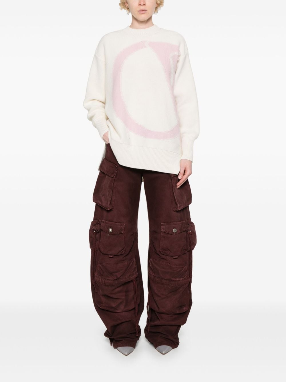 intarsia-knit logo jumpers - 2