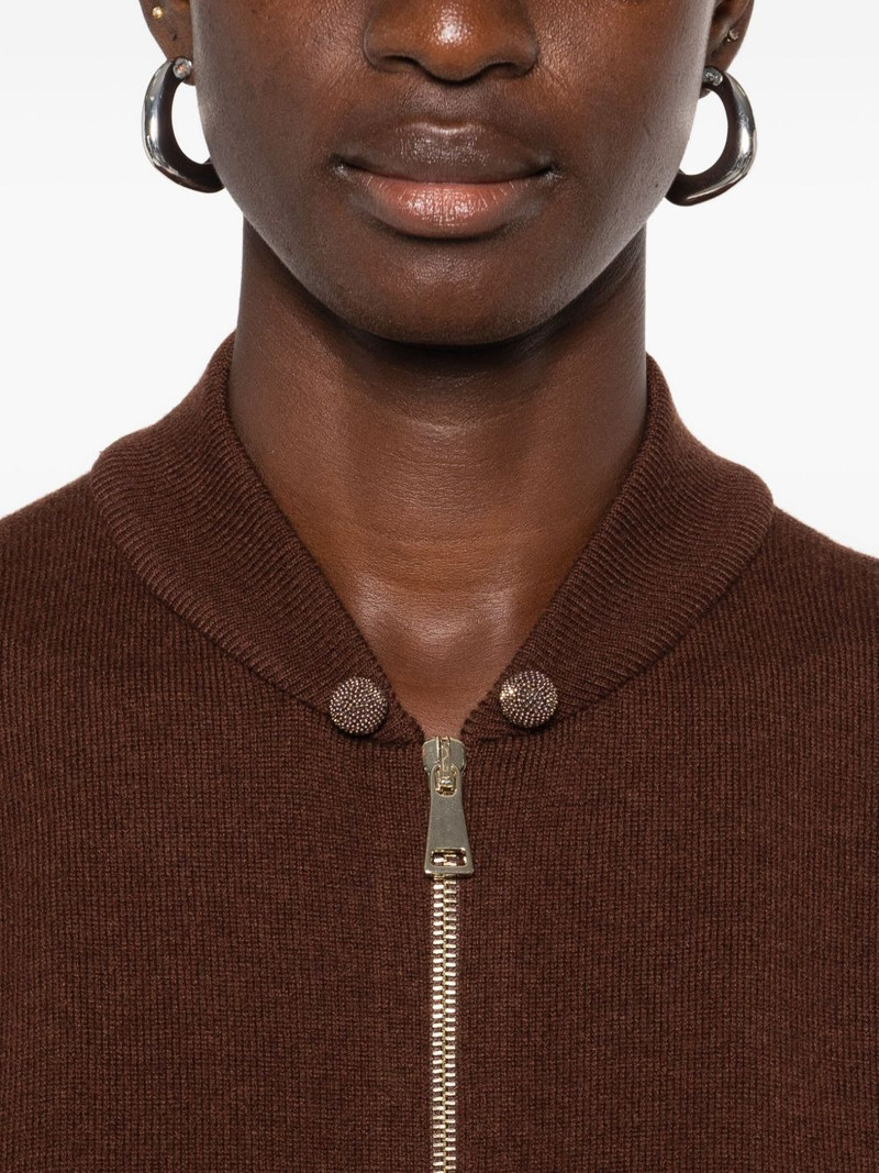 zip-front ribbed-knit cardigan 5
