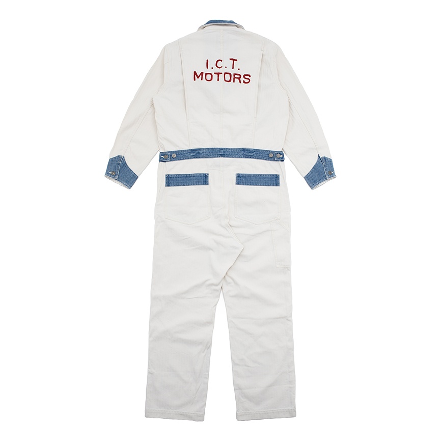 MECHANICS COVERALL (HERRINGBONE) WHITE - 2