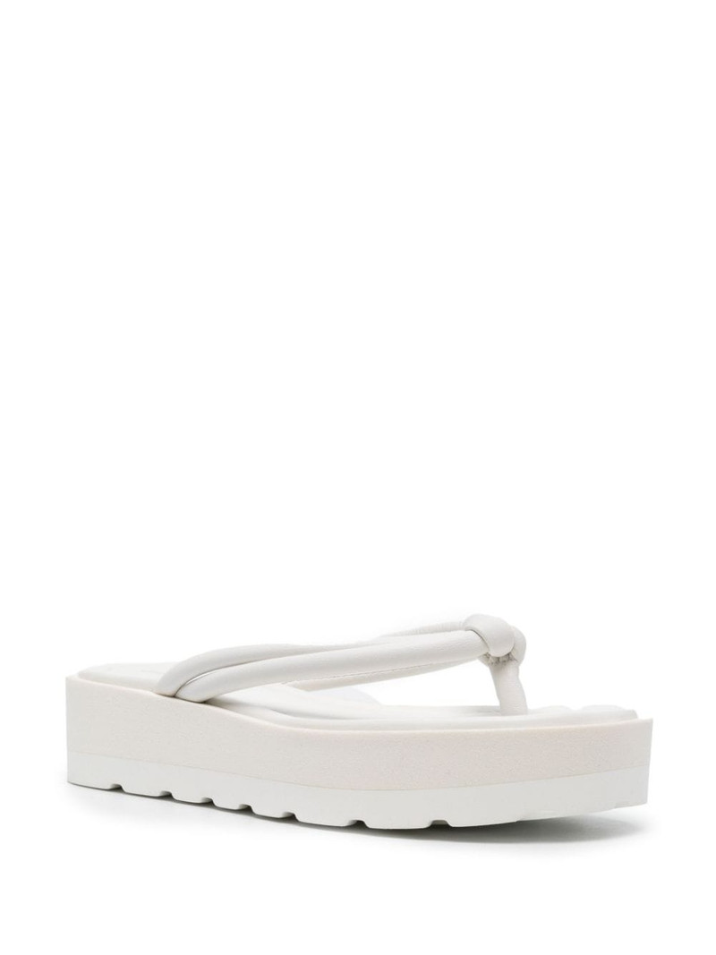 Gianvito Rossi leather platform flip flops outlook