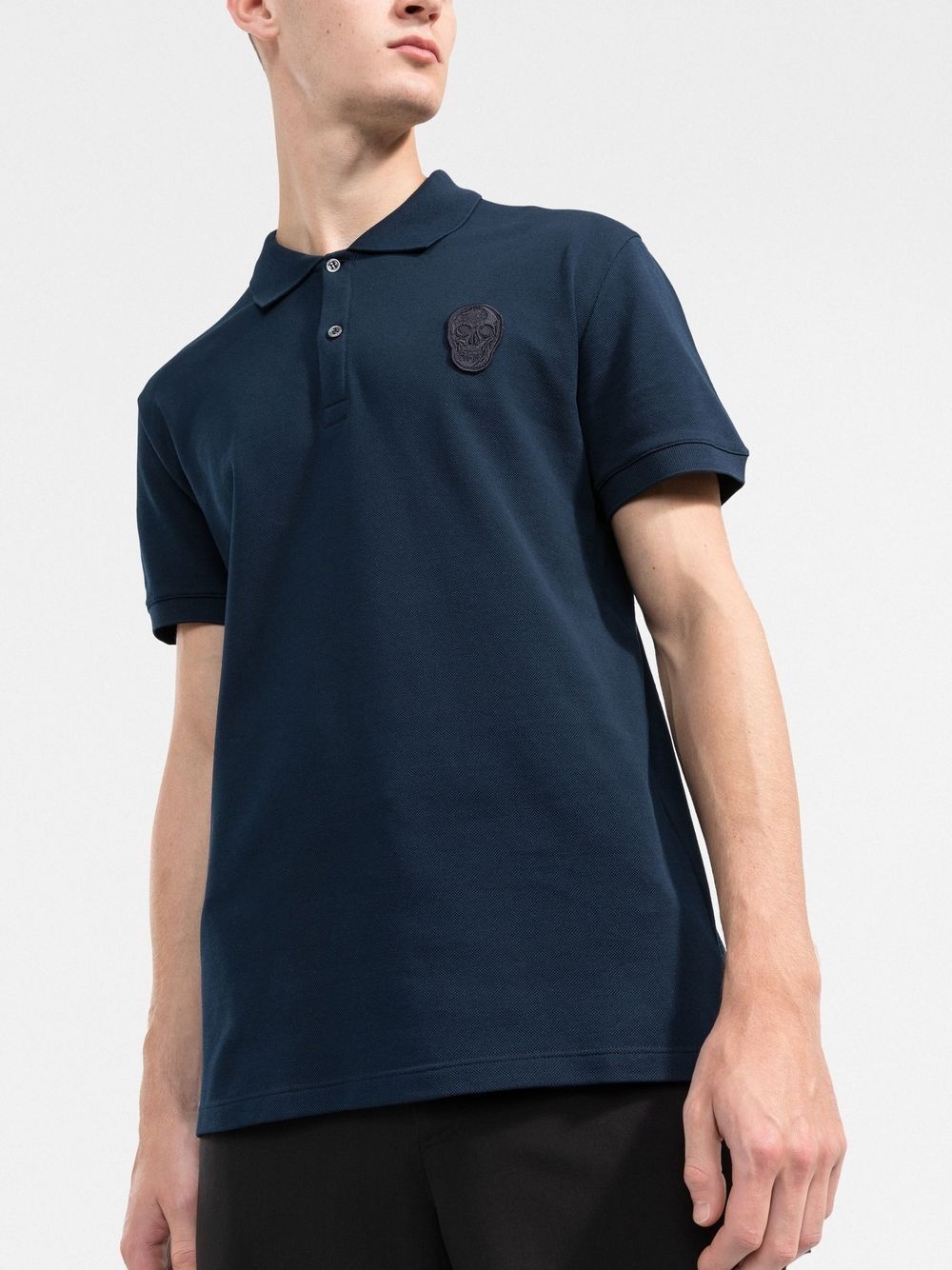 skull patch polo shirt - 3