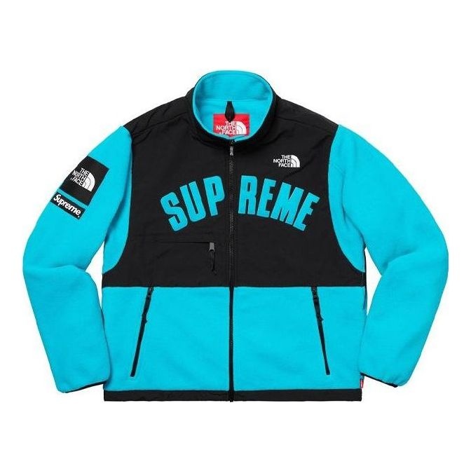 Supreme x The North Face Arc Logo Denali Fleece Jacket 'Black Blue' SUP-SS19-546 - 1