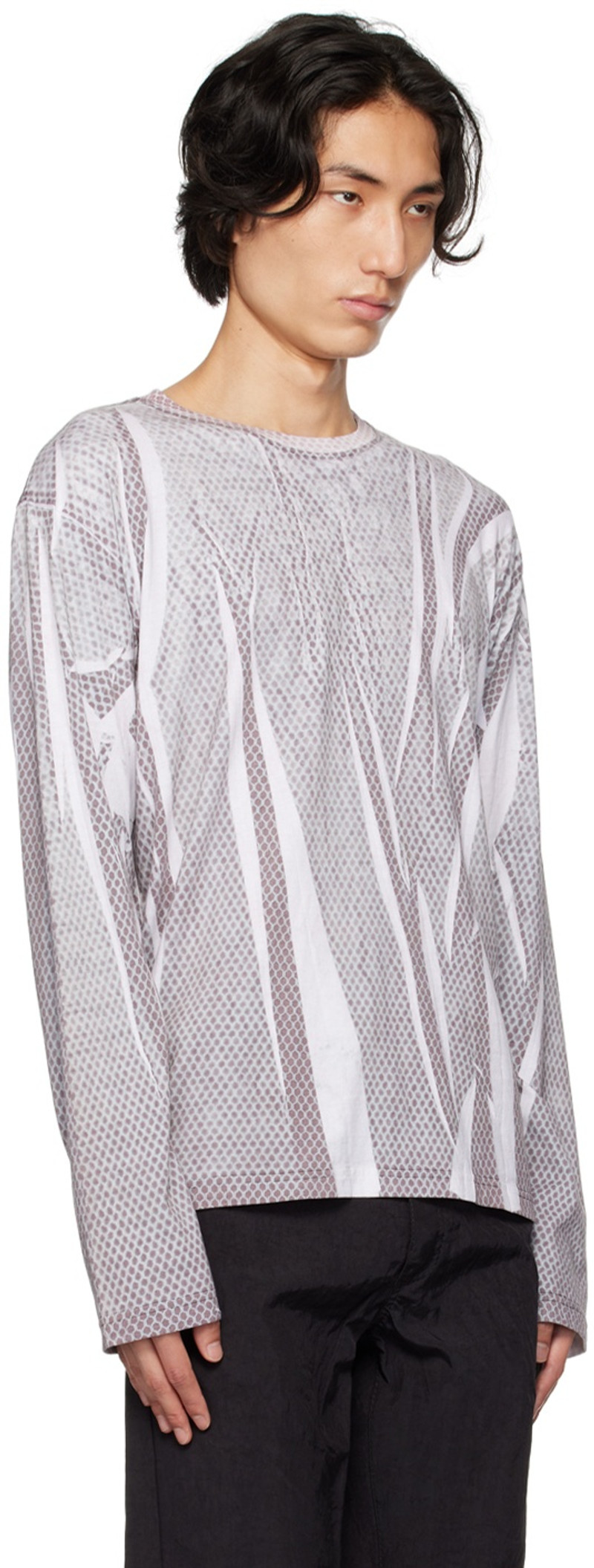 Kanghyuk Gray Trompe L'Œil Long Sleeve T-Shirt outlook