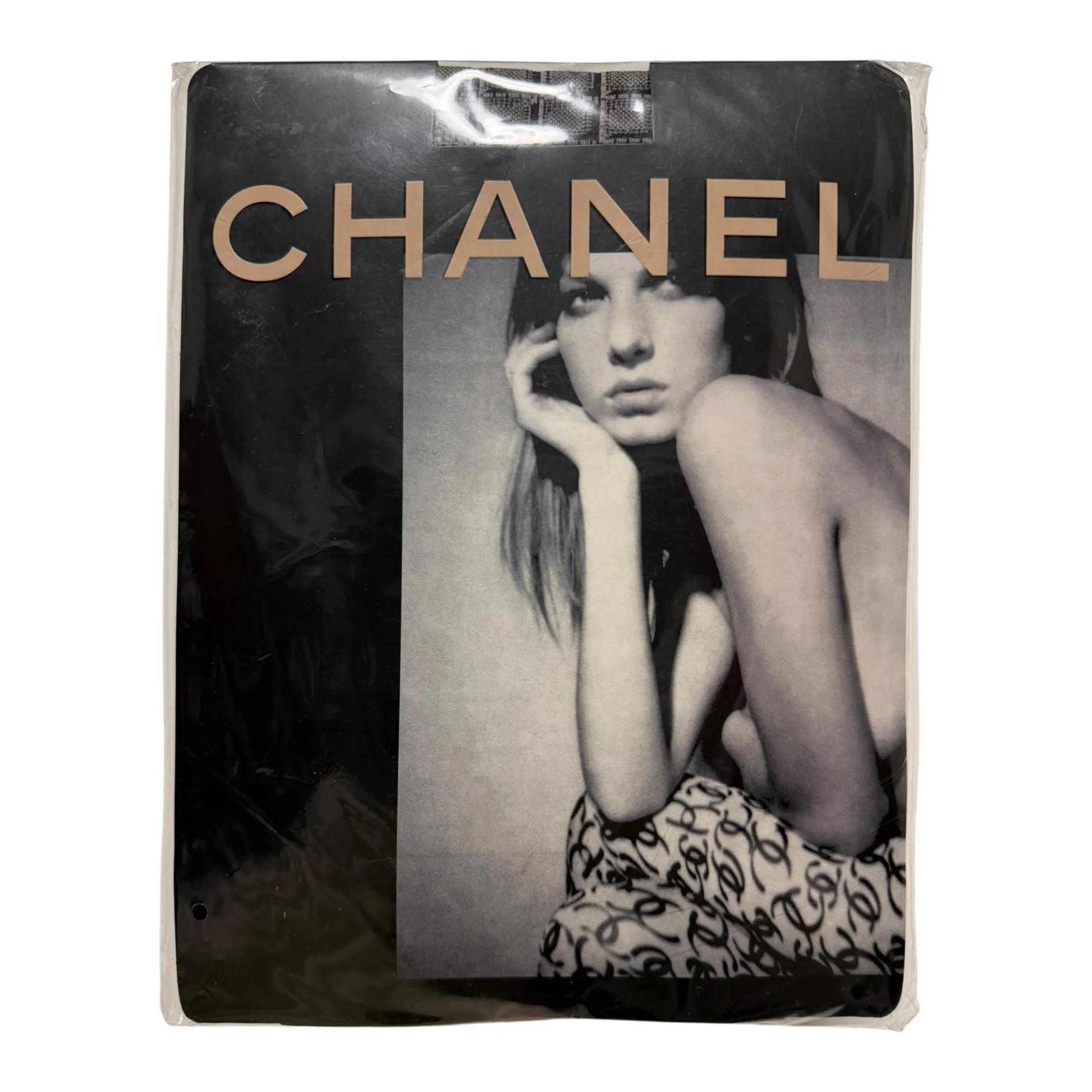 CHANEL Fall Winter 2000 Cube Pattern CC Logo Tights - 1