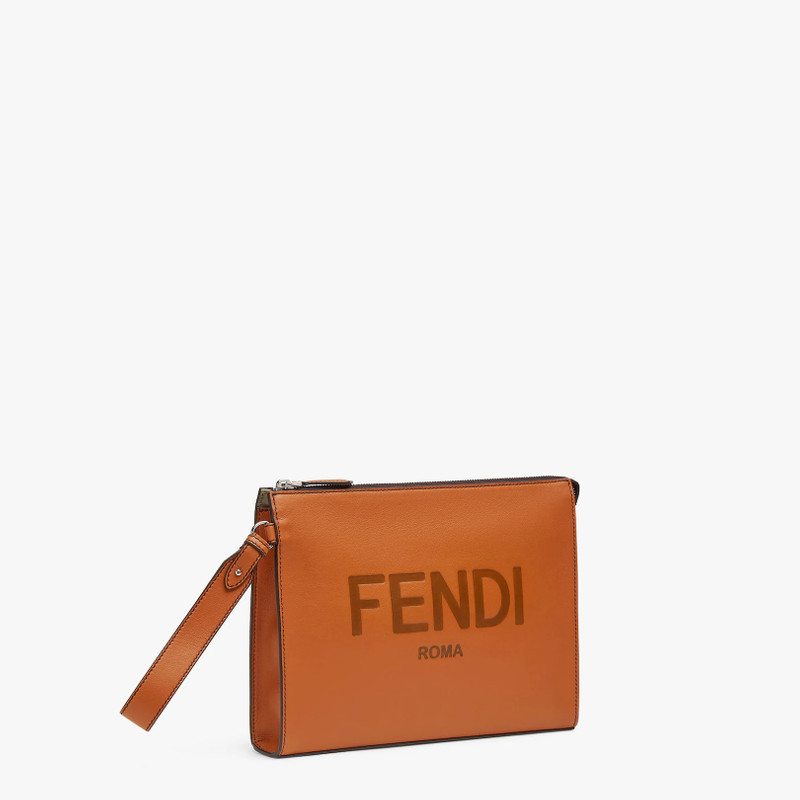 FENDI Brown leather pouch outlook