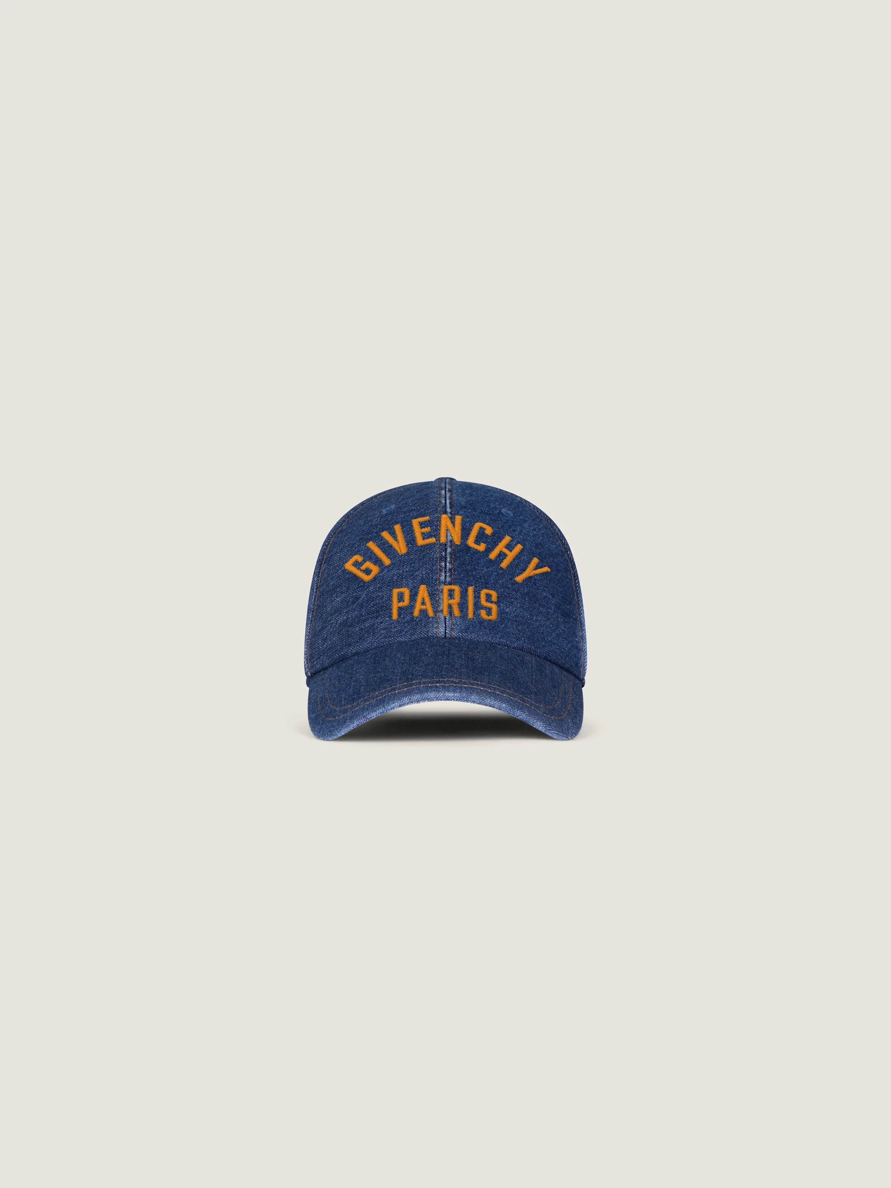 GIVENCHY EMBROIDERED CAP IN DENIM - 1