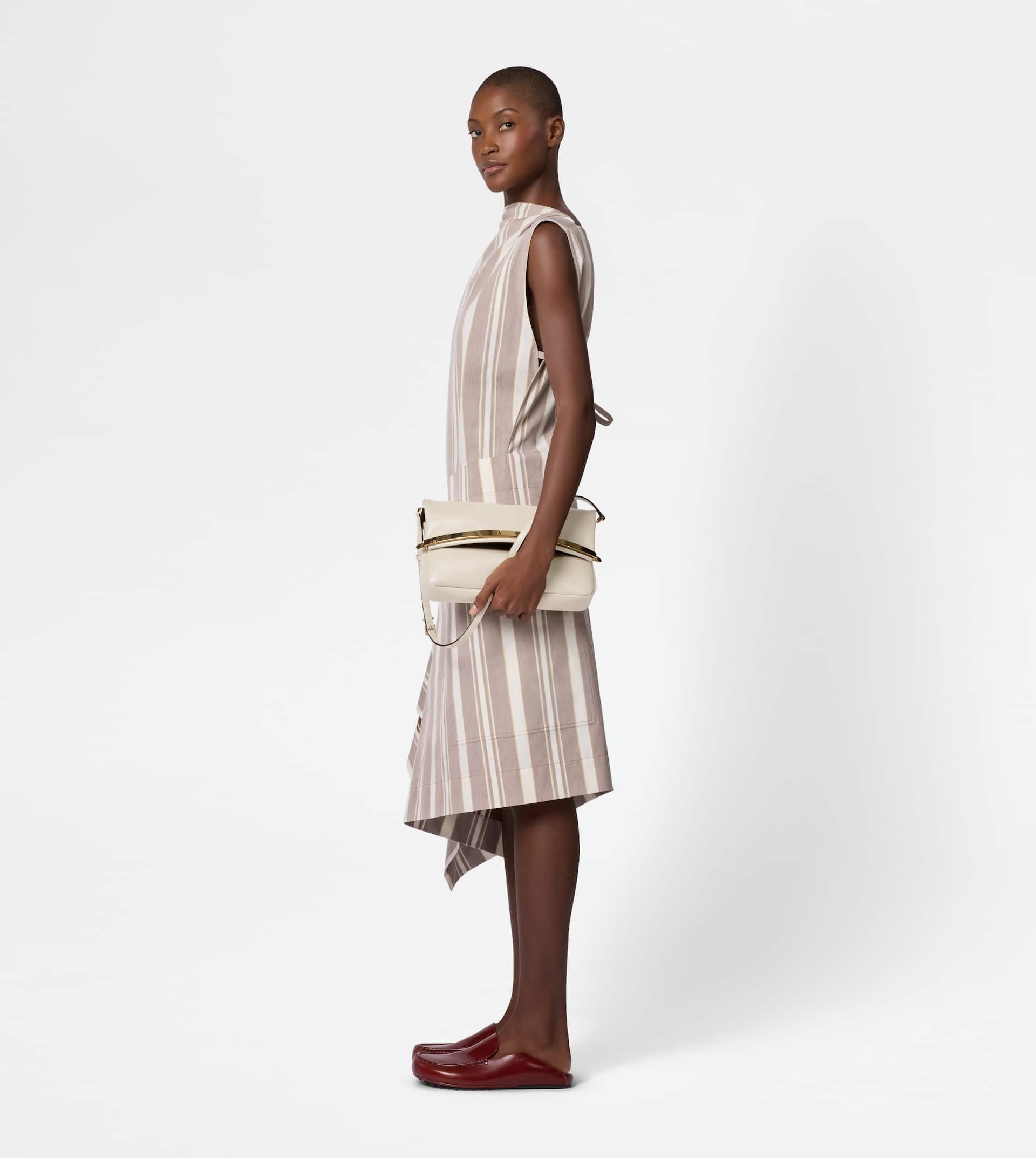 TOD'S MAGENTA BAG FLAP BAG IN LEATHER SMALL - WHITE - 8