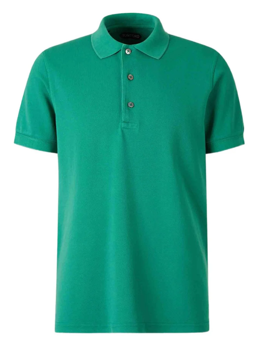 ribbed short-sleeve polo shirt - 1