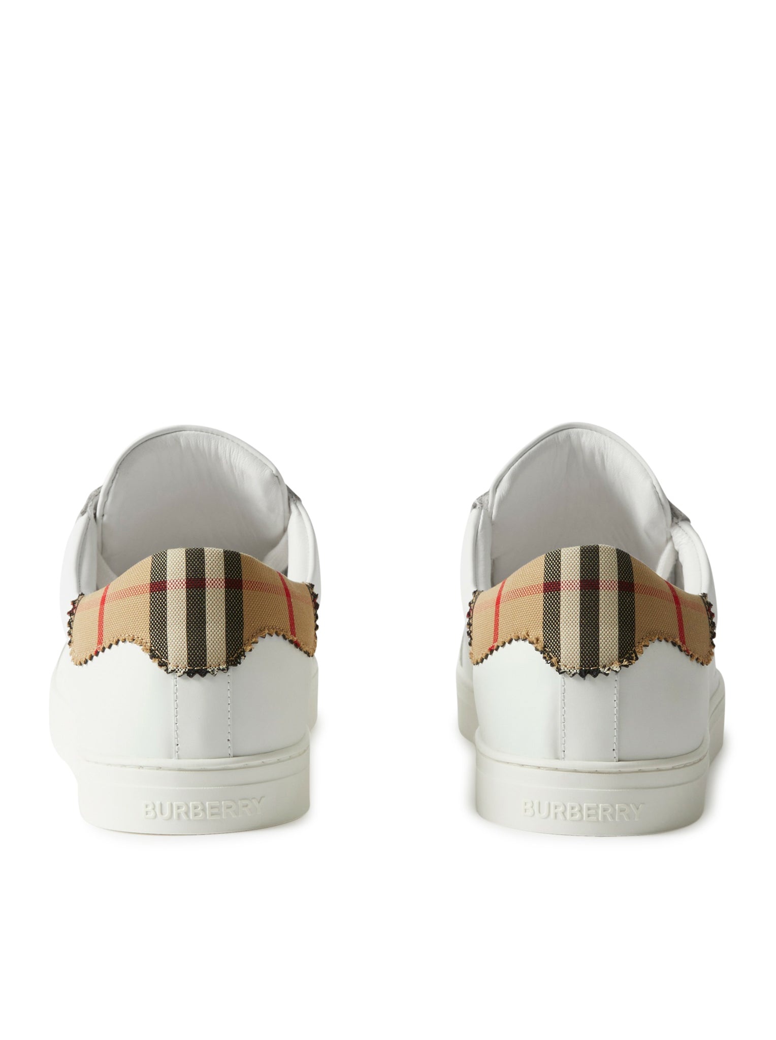 SNEAKER IN LEATHER, SUEDE AND COTTON WITH TARTAN MOTIF - 5