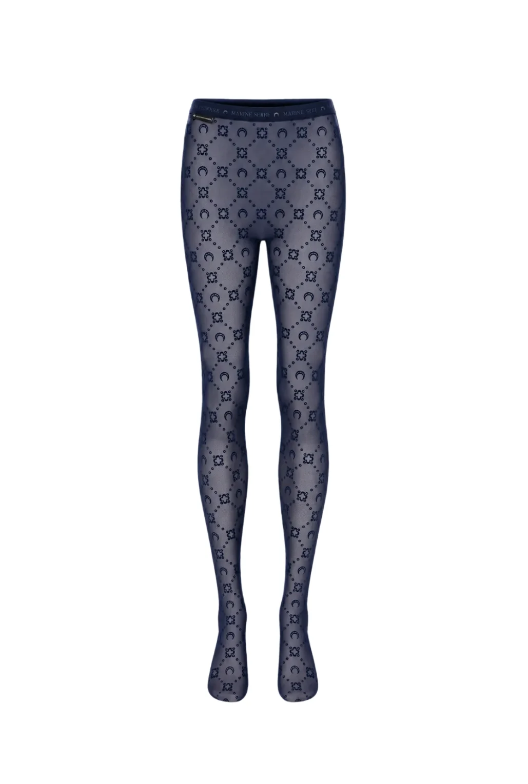 MOONOGRAM MESH FLOCK TIGHTS - 1