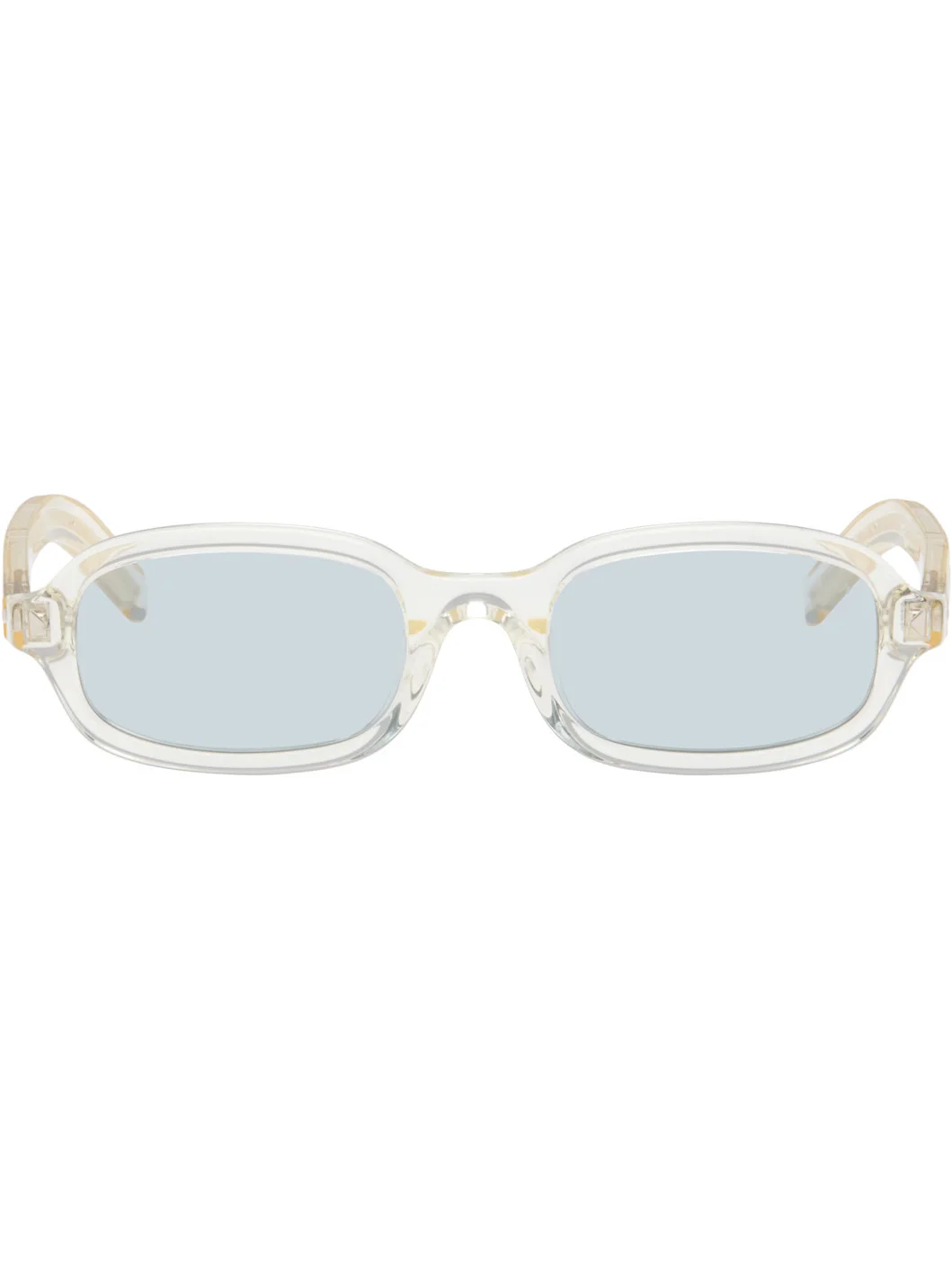 Transparent Iconic Metal Plaque Sunglasses - 1
