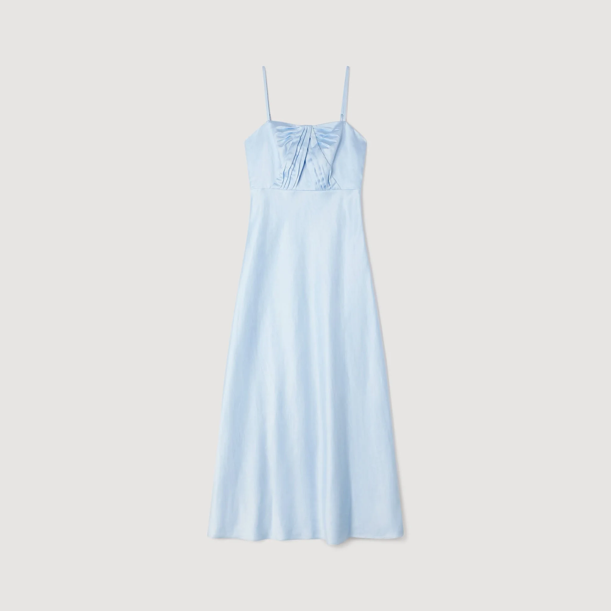 SATIN-EFFECT MAXI DRESS - 1