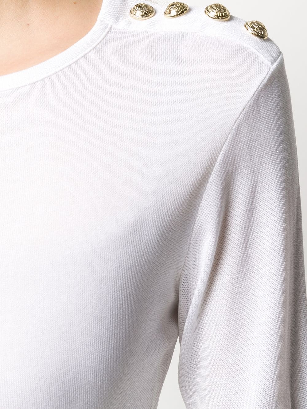 button detail long-sleeve T-shirt - 5