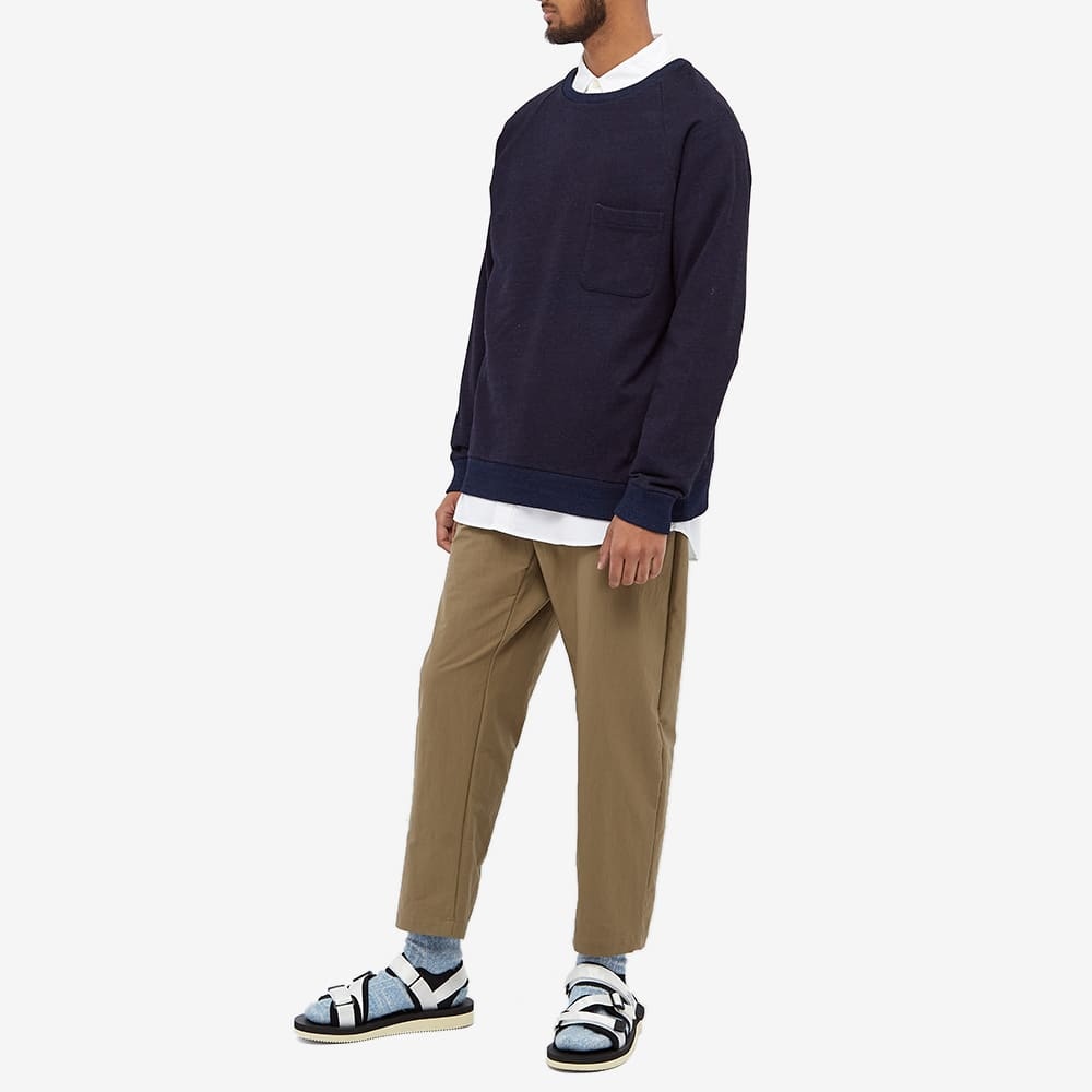 Blue Blue Japan Yarn Dyed Crew Neck Pocket Sweat - 6