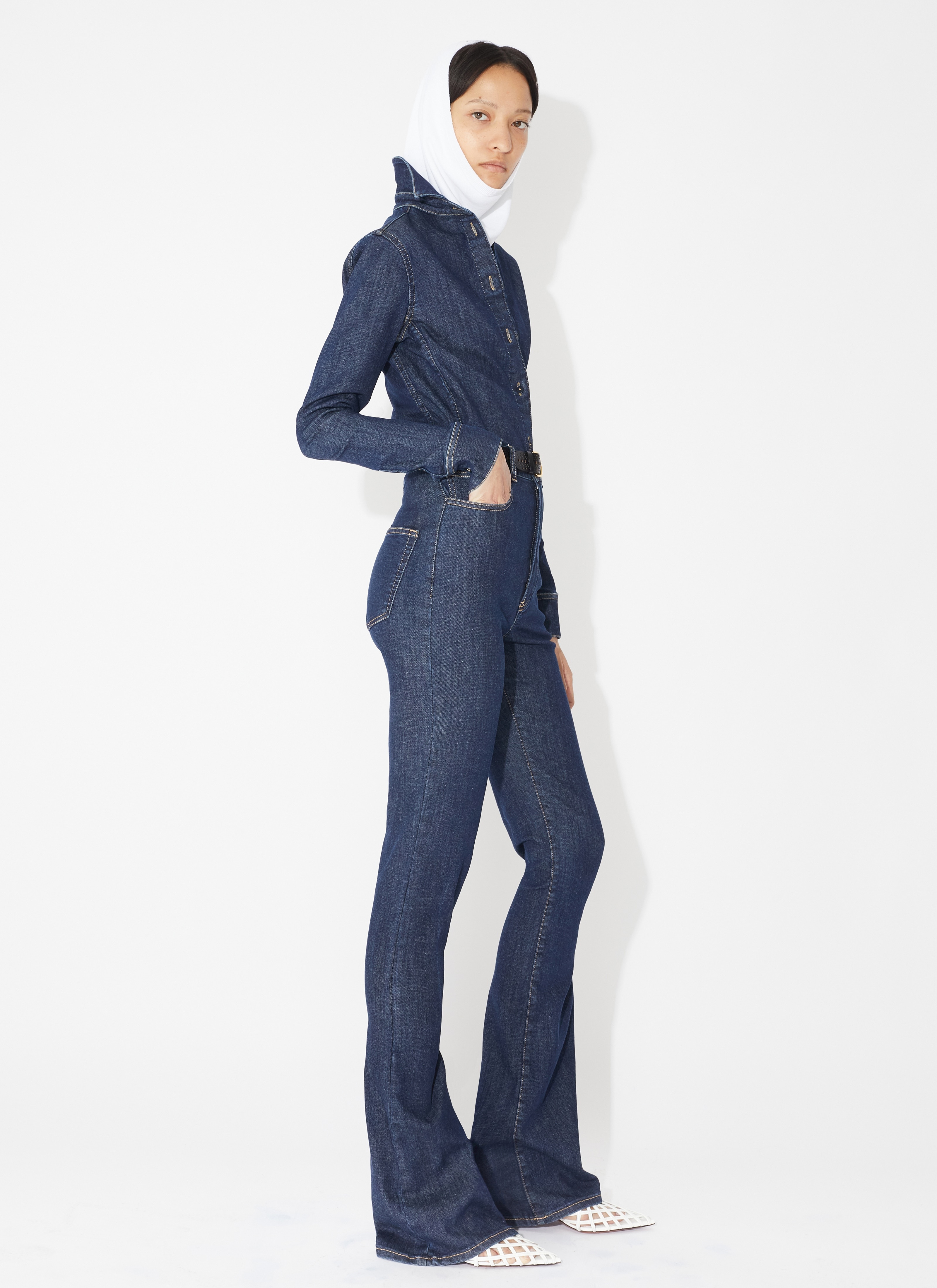 LONG BOOTCUT DENIM PANT - 4