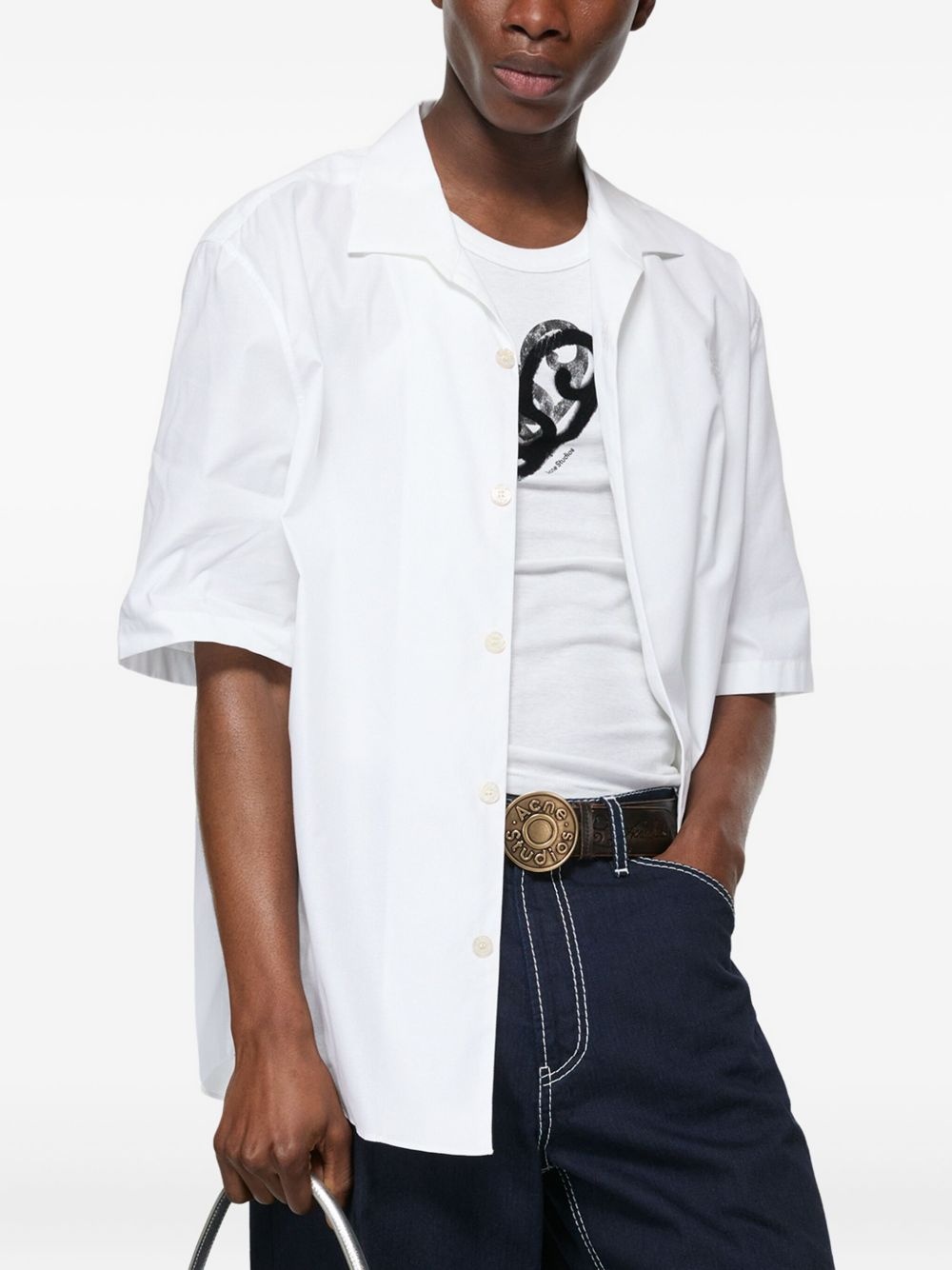 short-sleeve button-up shirt - 5