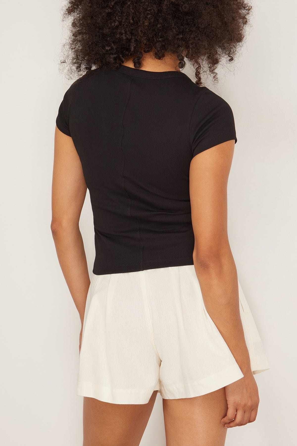 Jill Baby Tee in Black - 4