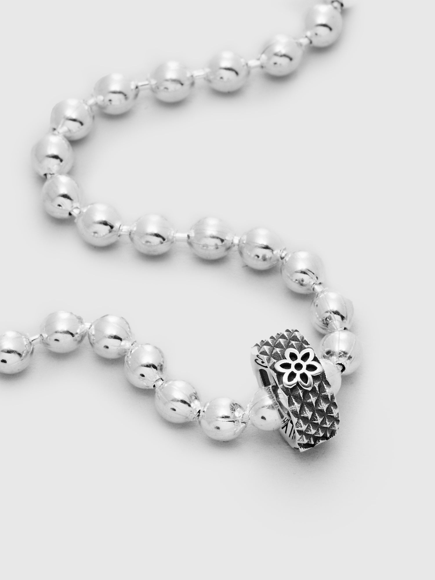Cutout Rosette Rondel in Sterling Silver - 5