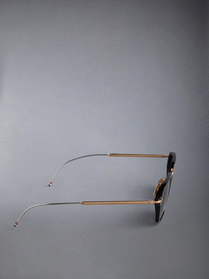 Acetate And Titanium Rectangular Sunglasses 4