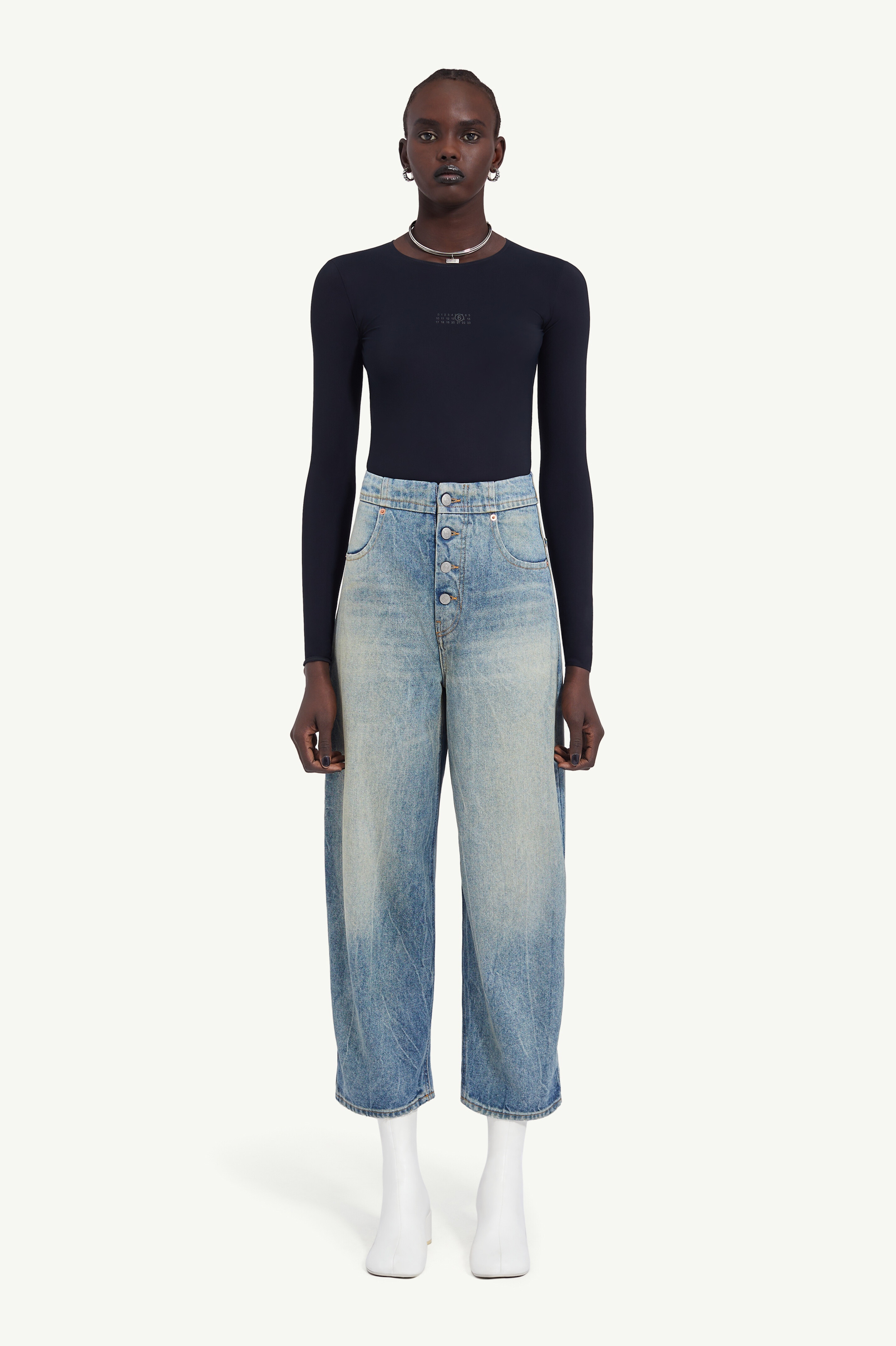 Mid-rise tapered jeans - 2