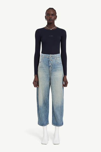 MM6 Maison Margiela Mid-rise tapered jeans outlook