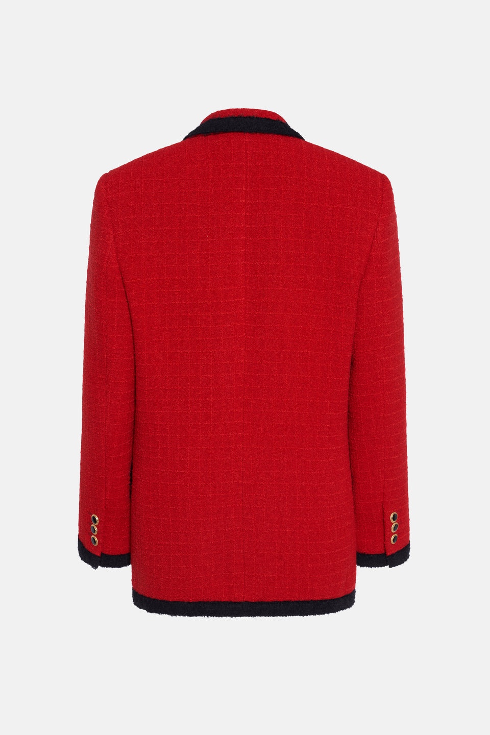 OVERSIZED CHECKED TWEED BOUCLE JACKET - 2