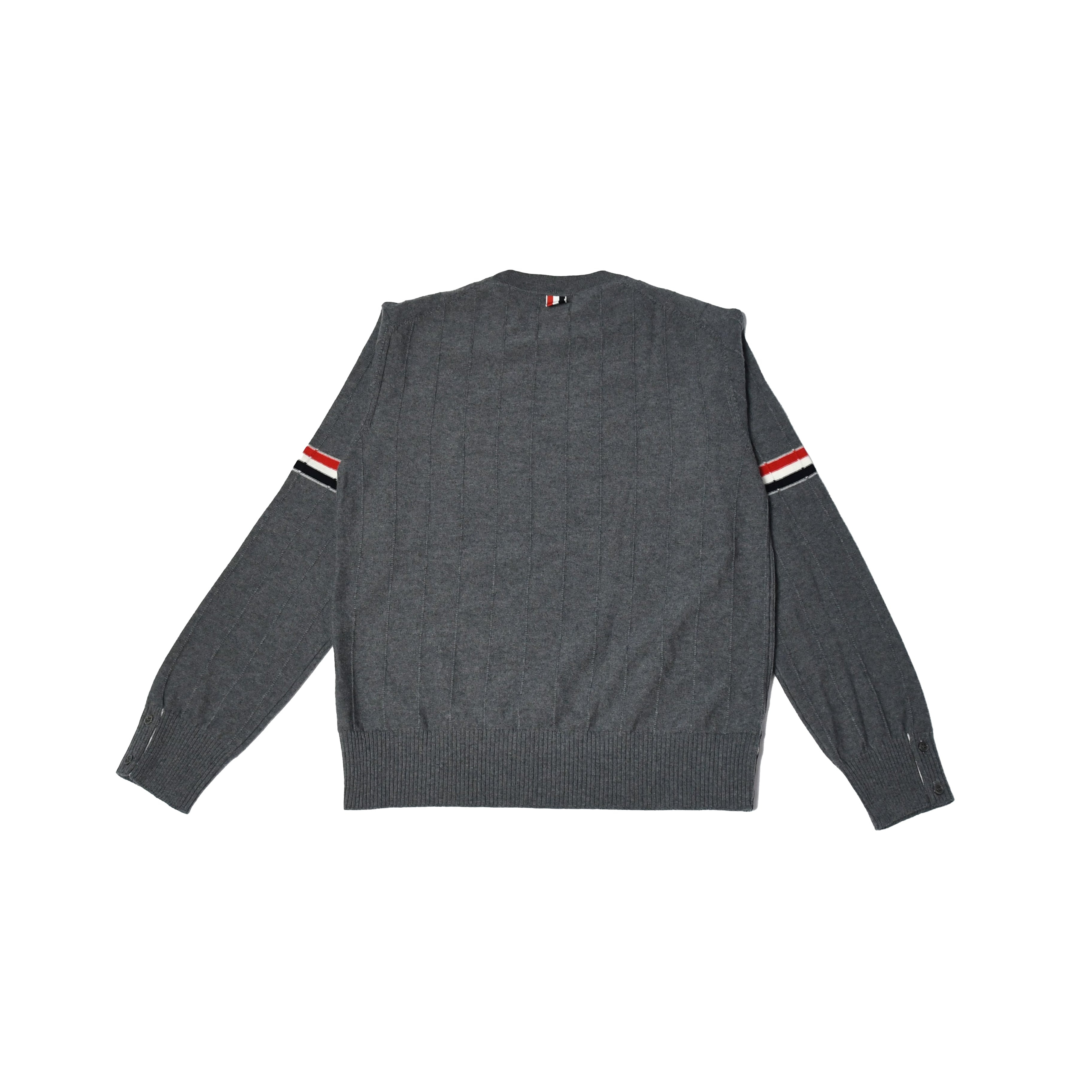 Thom Browne Merino Striped Crewneck Pullover Grey - 2