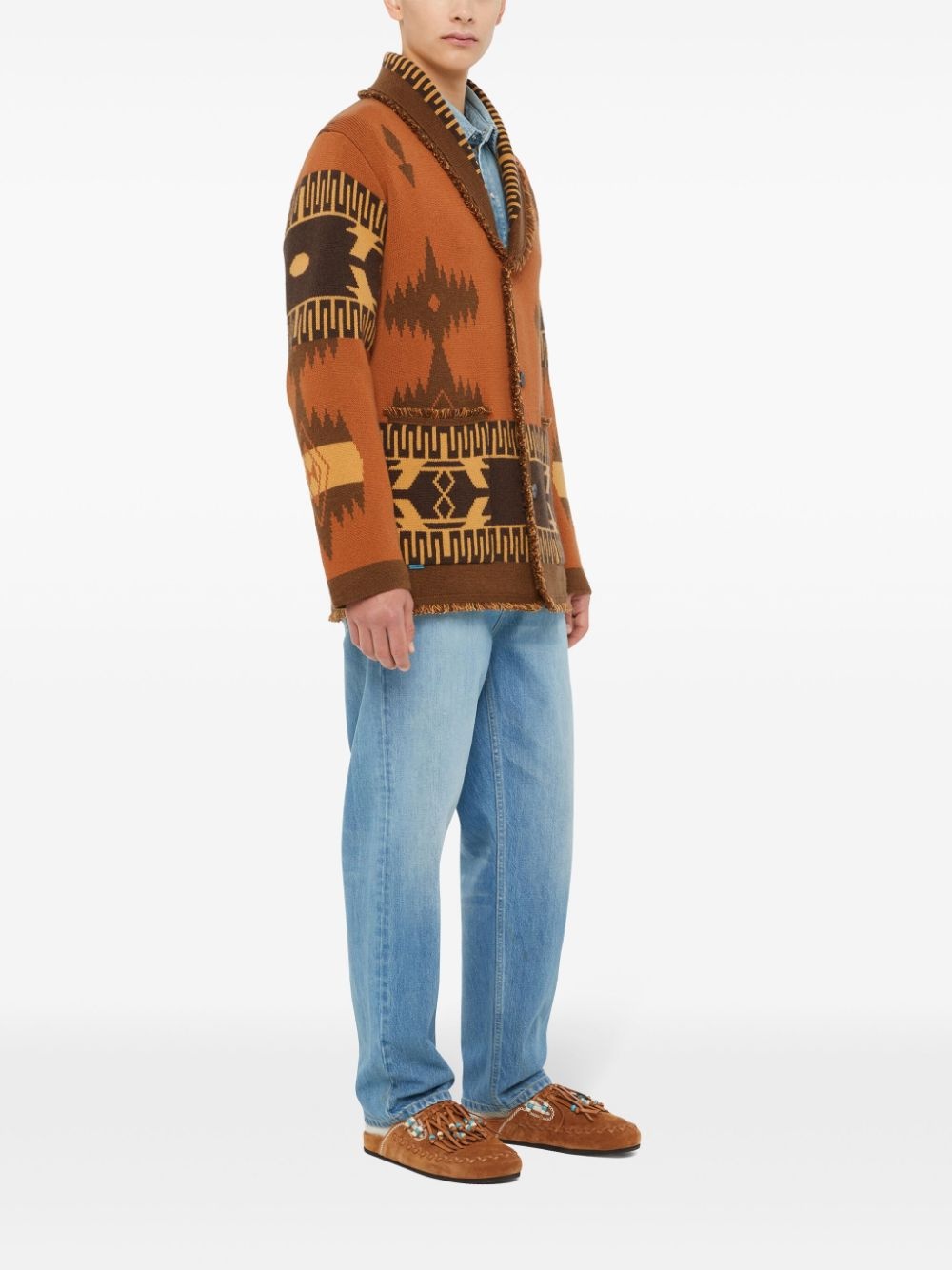 Icon jacquard-knit cashmere cardigan - 4
