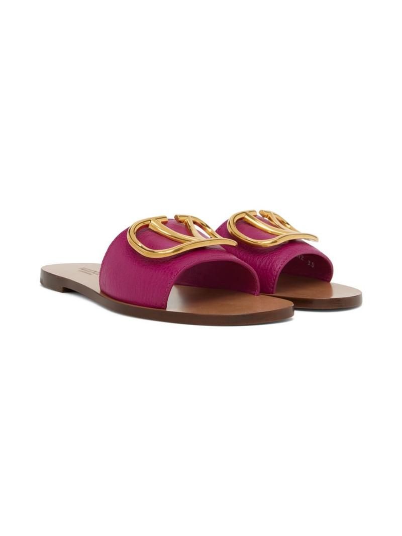 logo-plaque leather sandals 4