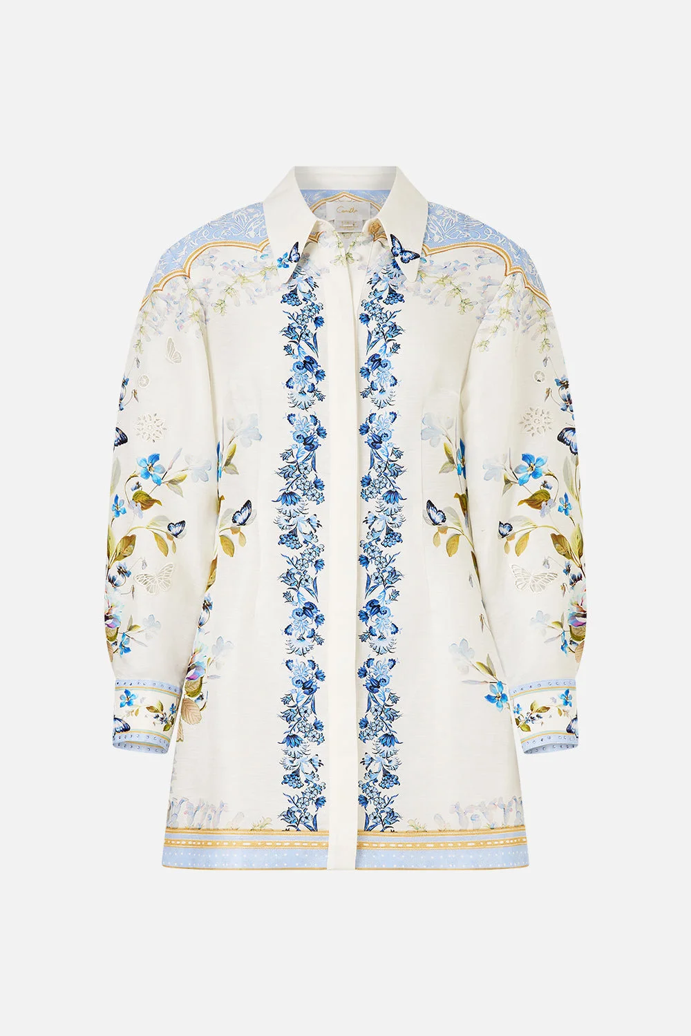 SHIRT DRESS WITH A LINE SKIRT - 1