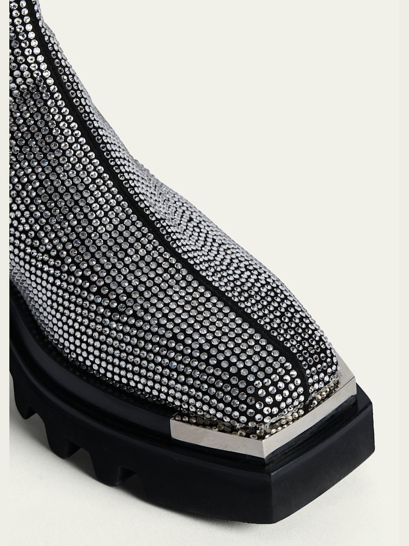 PETER DO Crystal Stud Zip Combat Boots outlook