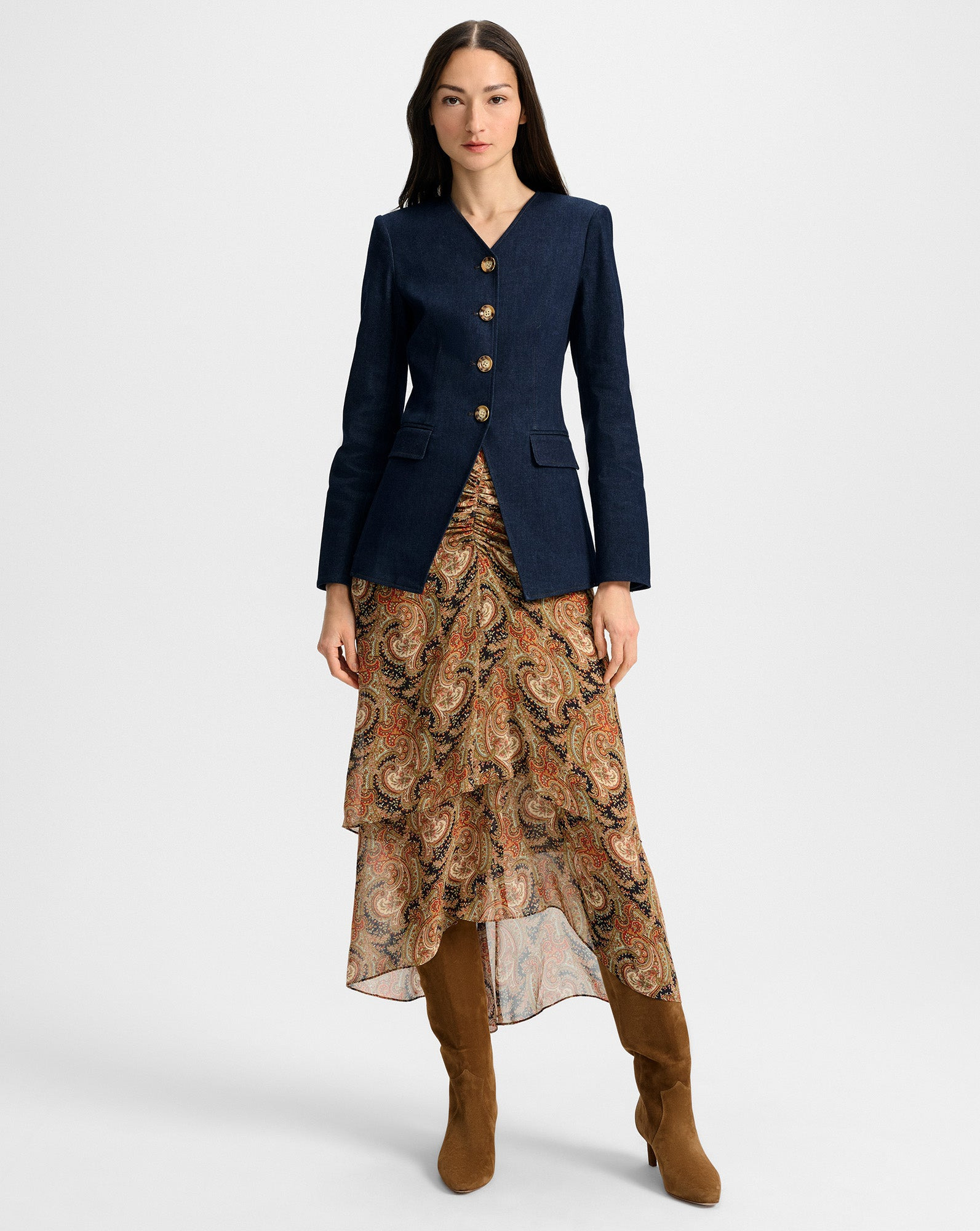 CYNTHIA TAILORED DENIM JACKET - 4