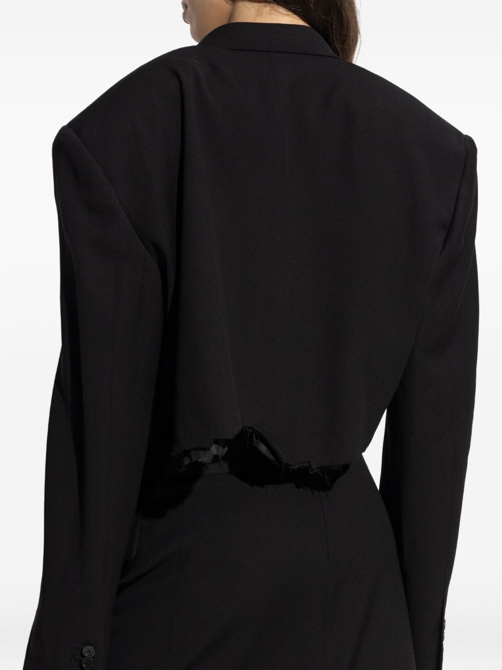 single-breasted notched lapels blazer - 4