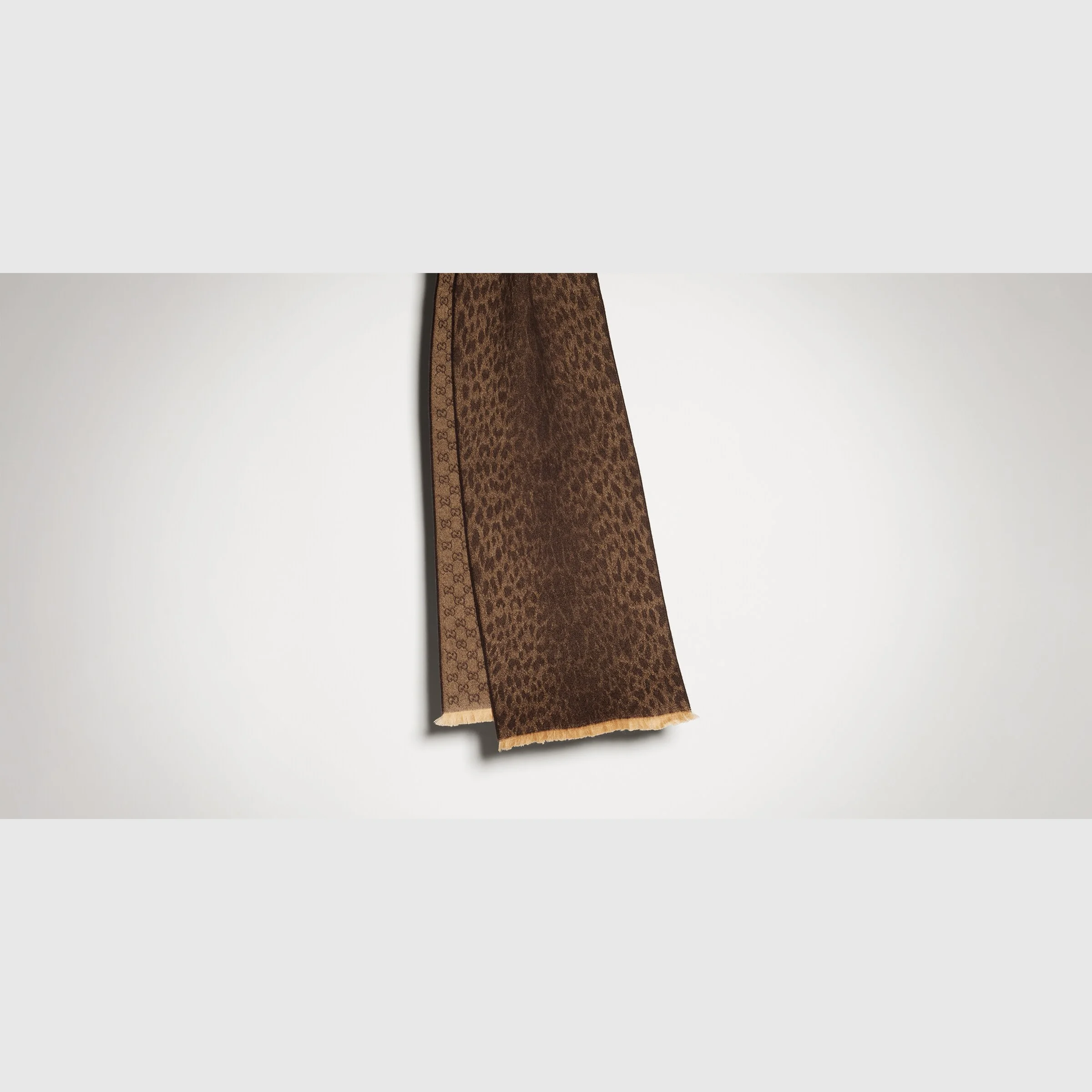 Reversible GG wool jacquard scarf - 1